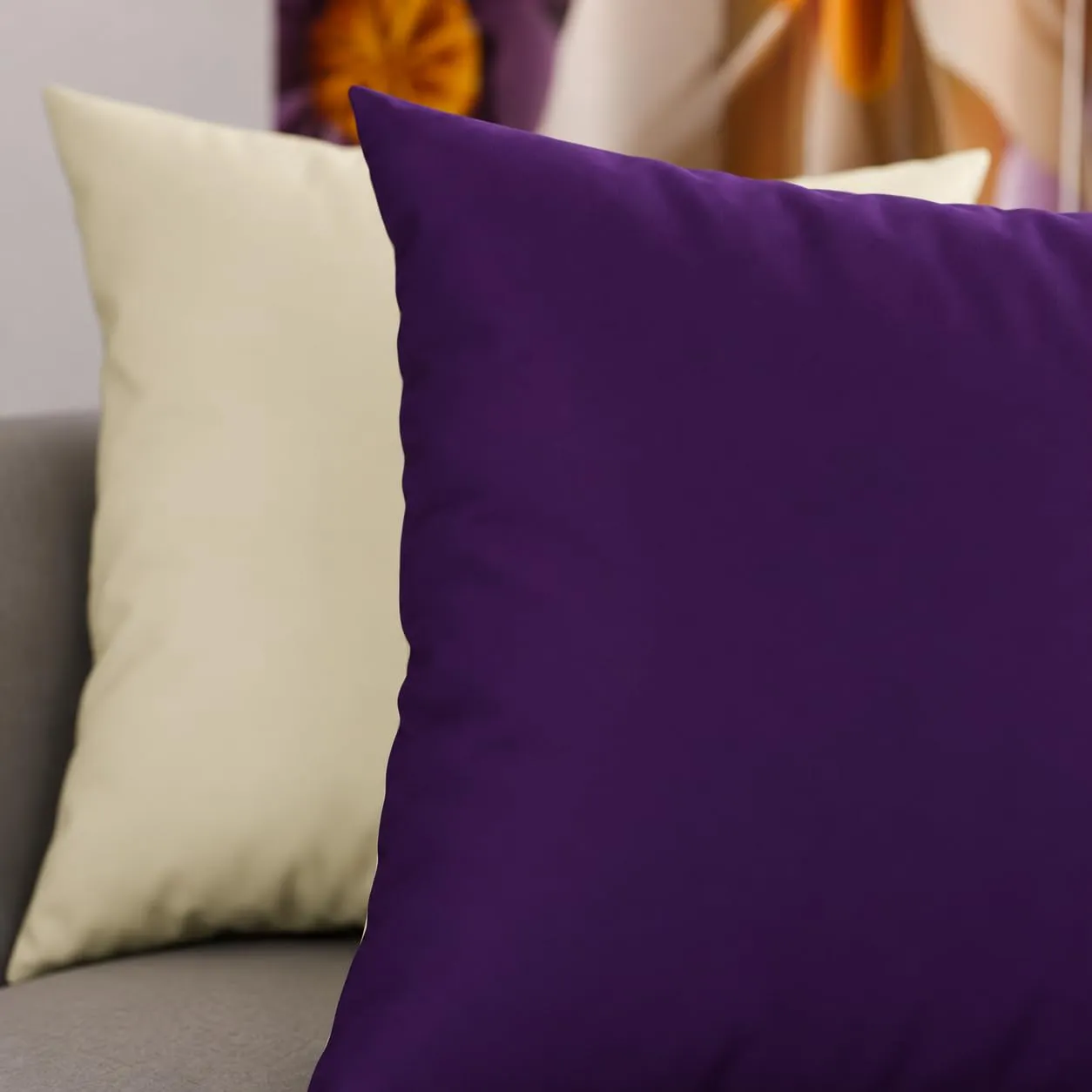 PETTI Artigiani Italiani - Coppia di Federe Cuscino 50x30 cm in Microfibra Double Face, Viola Panna, Set di 2 - immagine 3