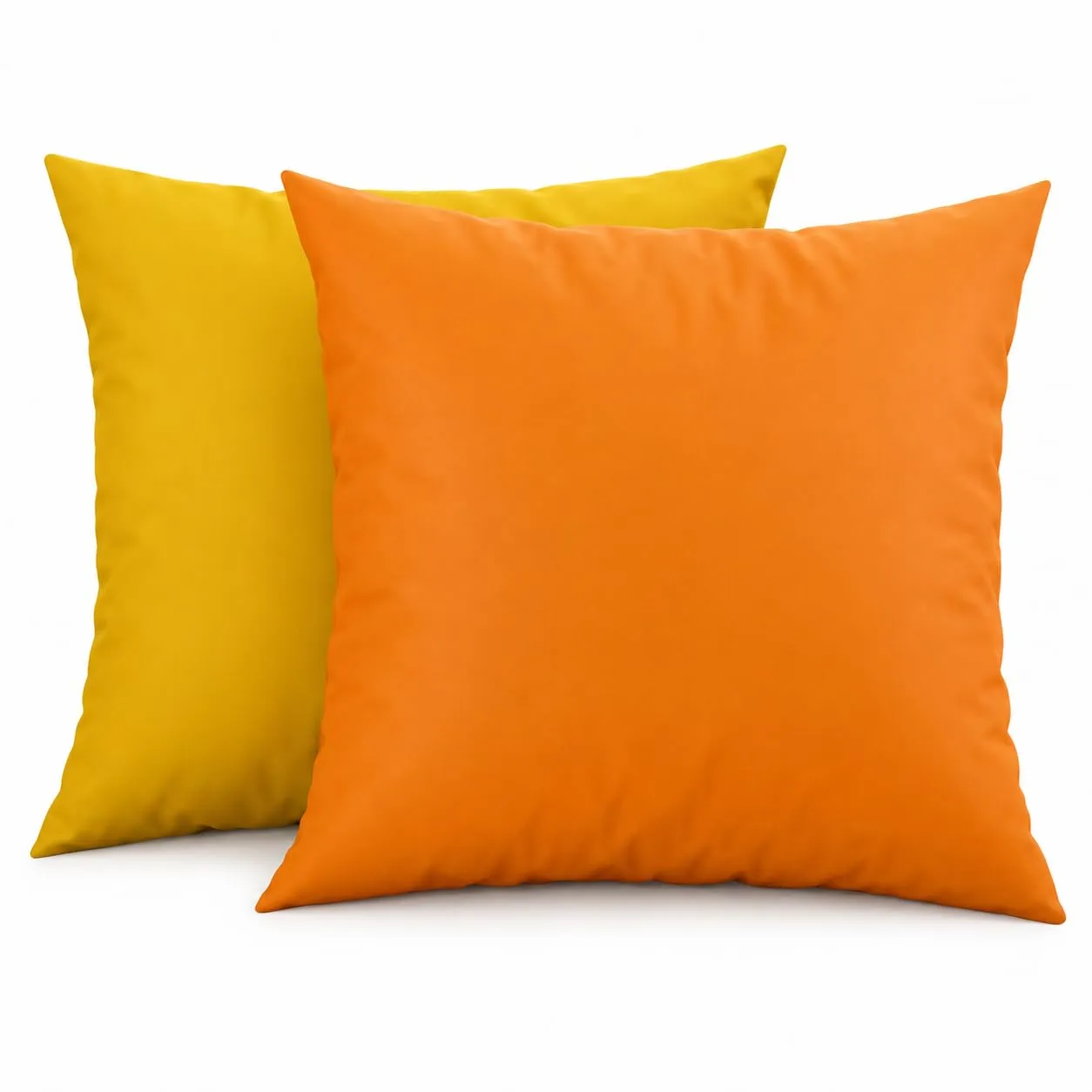 PETTI Artigiani Italiani - Set 2 Federe Cuscino 65x65 cm in Microfibra Double Face Arancione Giallo - immagine 1