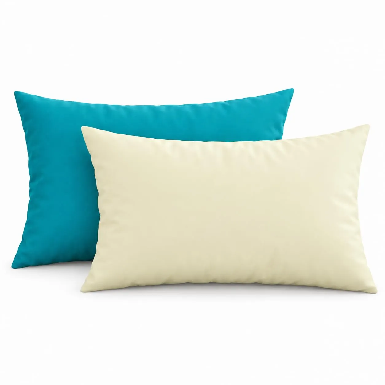 PETTI Artigiani Italiani Coppia di Federe Cuscino 50x30 cm in Microfibra Double Face Tiffany Panna, Set 2 - immagine 1
