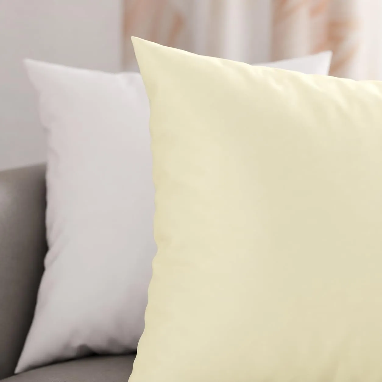 PETTI Artigiani Italiani Coppia di Federe Cuscino 50x50 cm in Microfibra Double Face Bianco Panna, Set di 2 - immagine 3