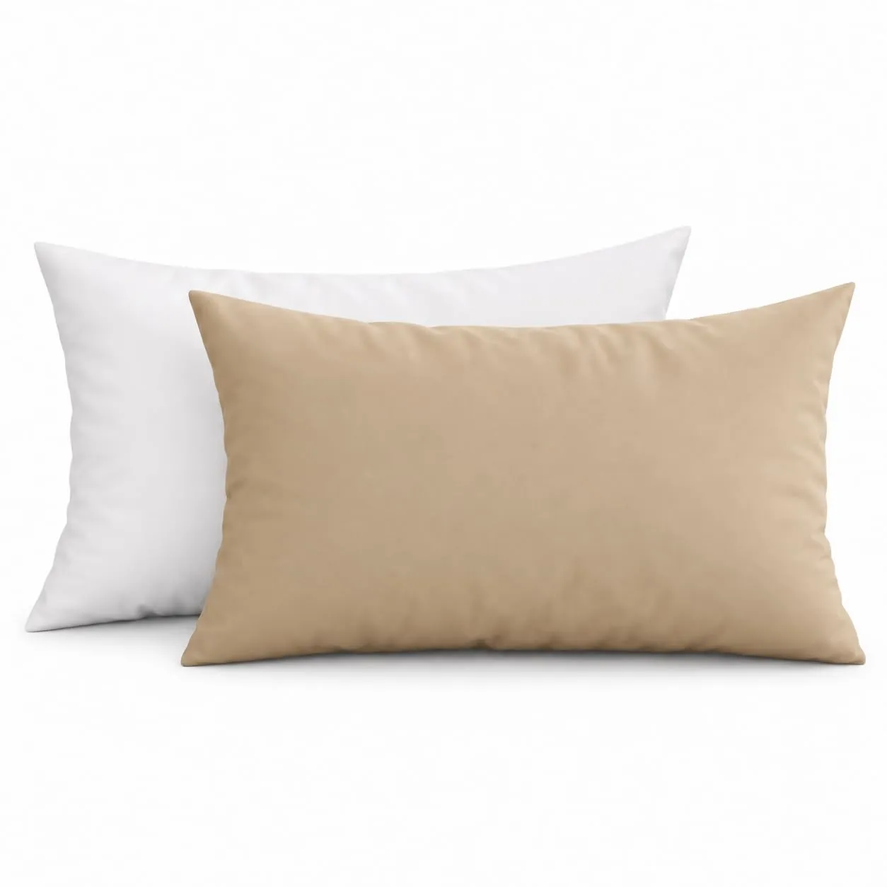 PETTI Artigiani Italiani Federe Cuscino 50x30 cm in Microfibra Double Face Tortora Bianco, Set di 2 - immagine 1