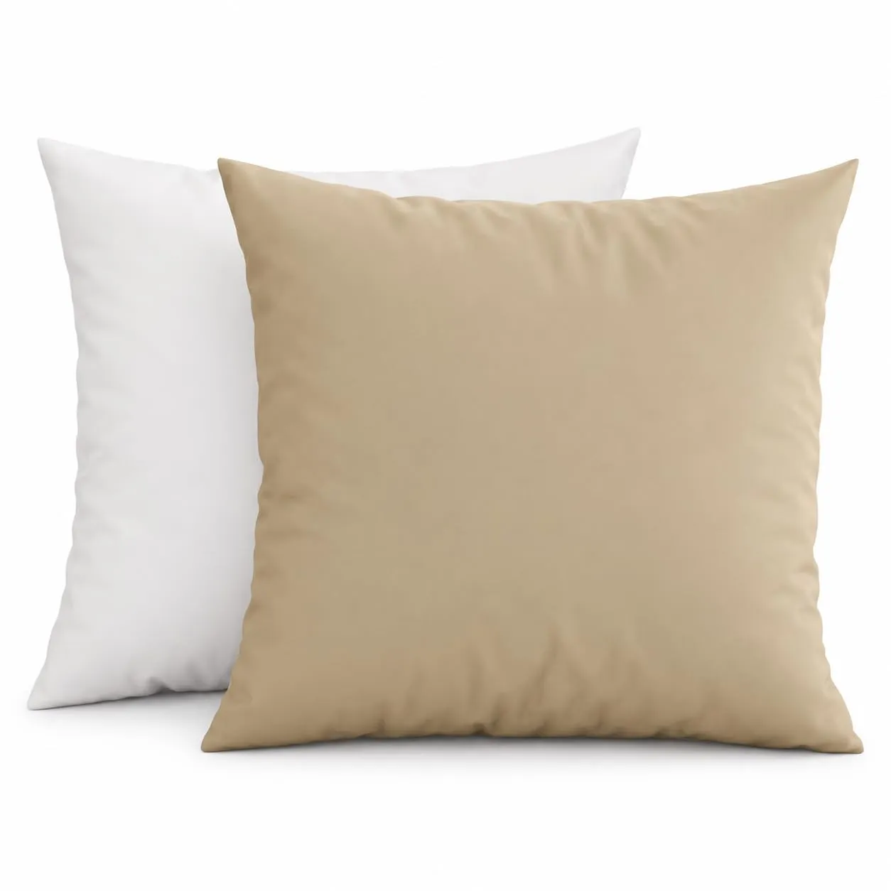 PETTI Artigiani Italiani - Set 2 Federe Cuscino 35x35 cm in Microfibra Double Face Tortora Bianco - immagine 1