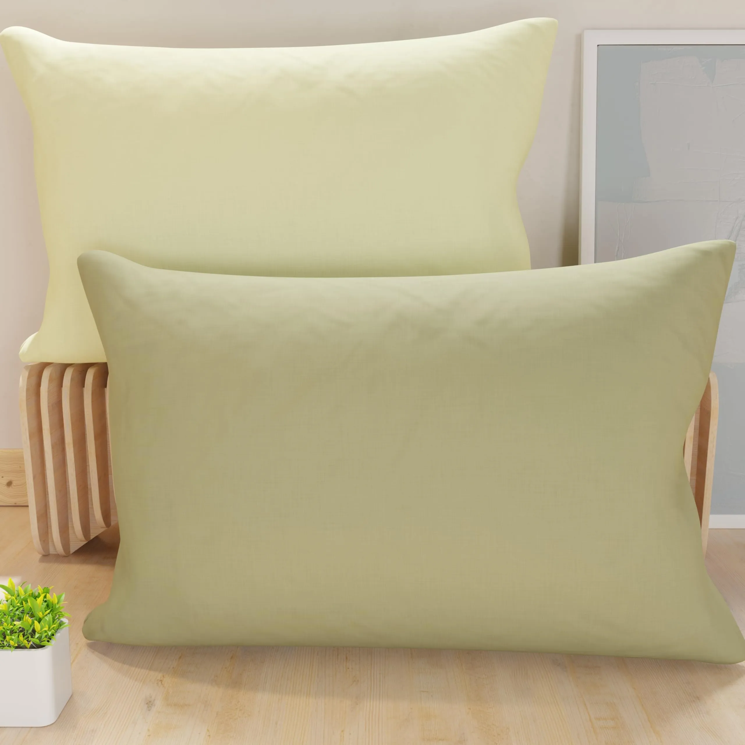 PETTI Artigiani Italiani - Coppia di Federe Cuscino 70x50 cm in Microfibra Double Face, Panna Tortora, Set di 2 - immagine 1
