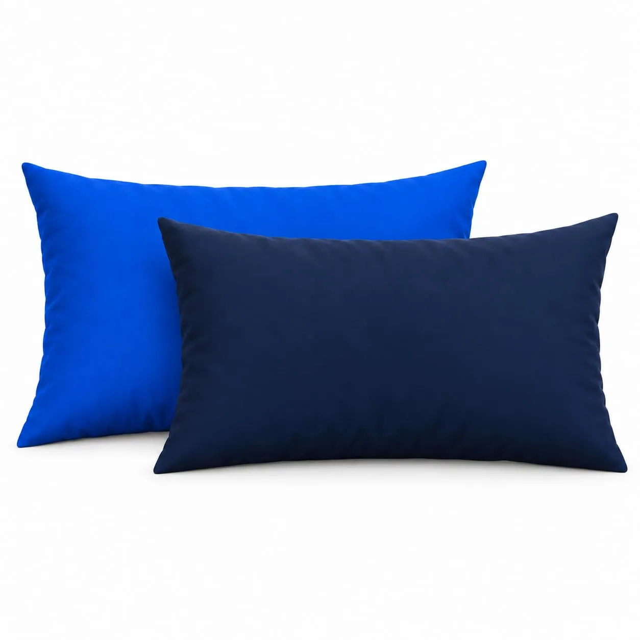 PETTI Artigiani Italiani Coppia di Federe Cuscino 50x30 cm in Microfibra Double Face, Blu Elettrico Notte, Set di 2 - immagine 1