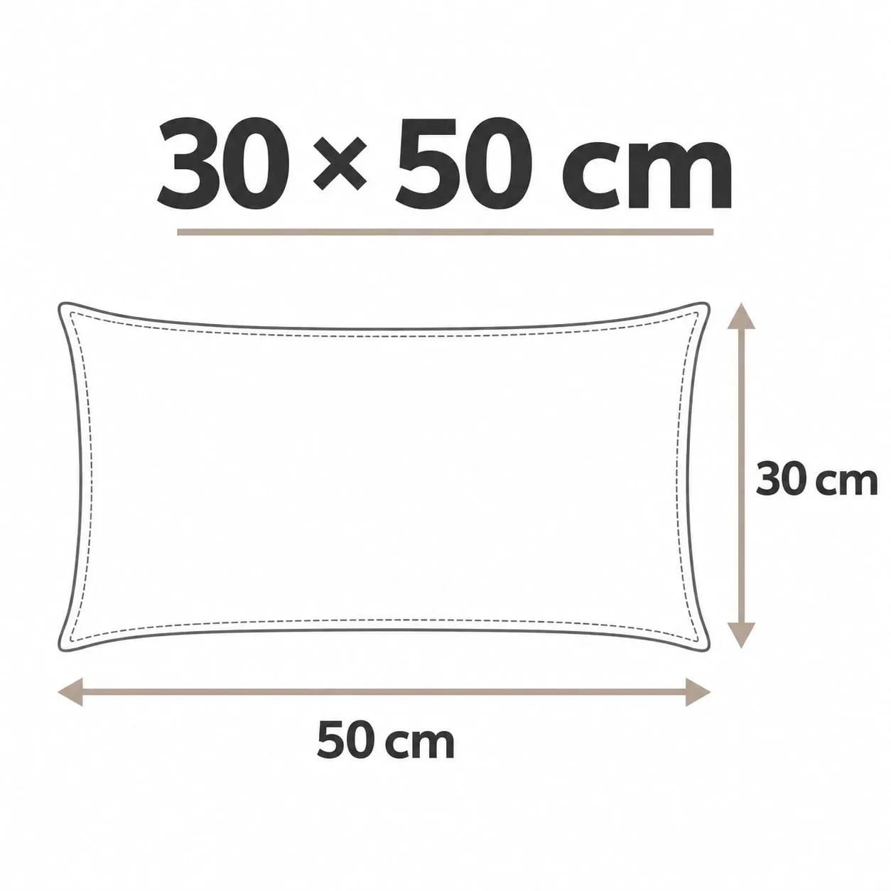 PETTI Artigiani Italiani Federe Cuscino 50x30 cm in Microfibra, Set 2 Fodere Double Face Bianco Cipria Chiaro - immagine 4