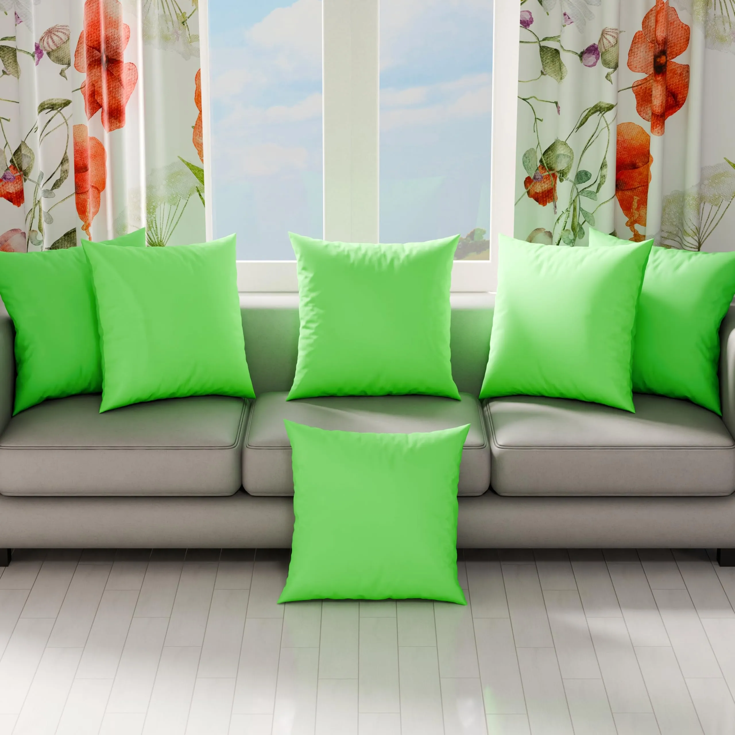 PETTI Artigiani Italiani Coppia di Federe Cuscino 45x45 cm in Microfibra, Verde Mela, Set di 2 - immagine 3