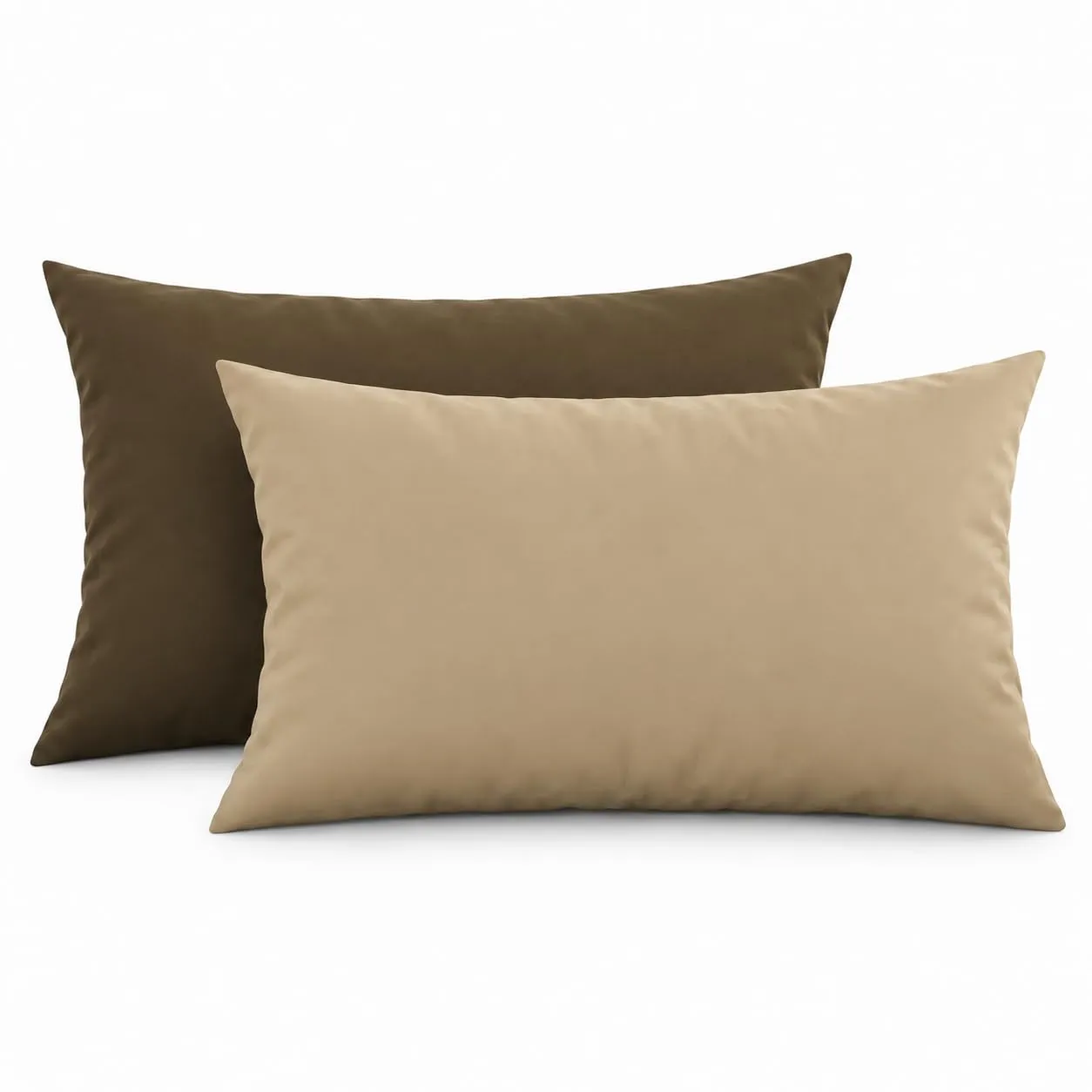 PETTI Artigiani Italiani Federe Cuscino 50x30 cm in Microfibra Double Face, Tortora Fango, Set di 2 - immagine 1
