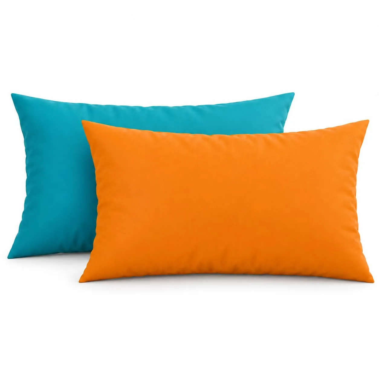 PETTI Artigiani Italiani Federe Cuscino 50x30 cm in Microfibra Double Face, Set di 2, Arancione Tiffany - immagine 1