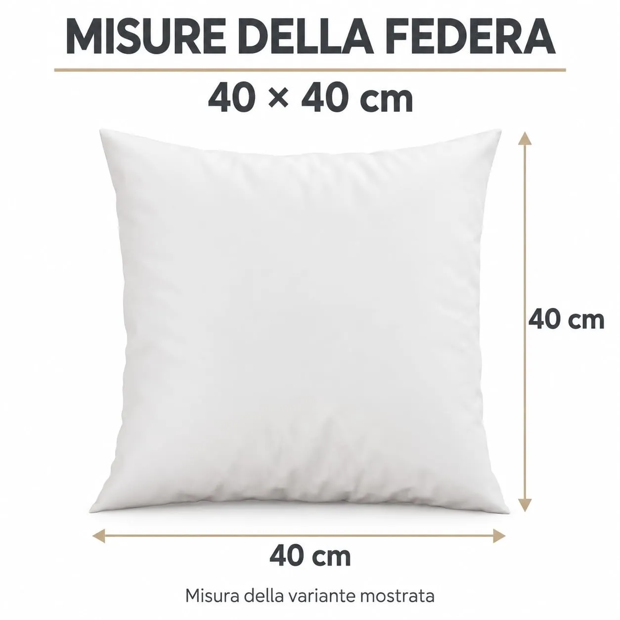 PETTI Artigiani Italiani - Coppia di Federe Cuscino 40x40 cm in Microfibra, Double Face Tiffany Bianco, Set di 2 - immagine 4