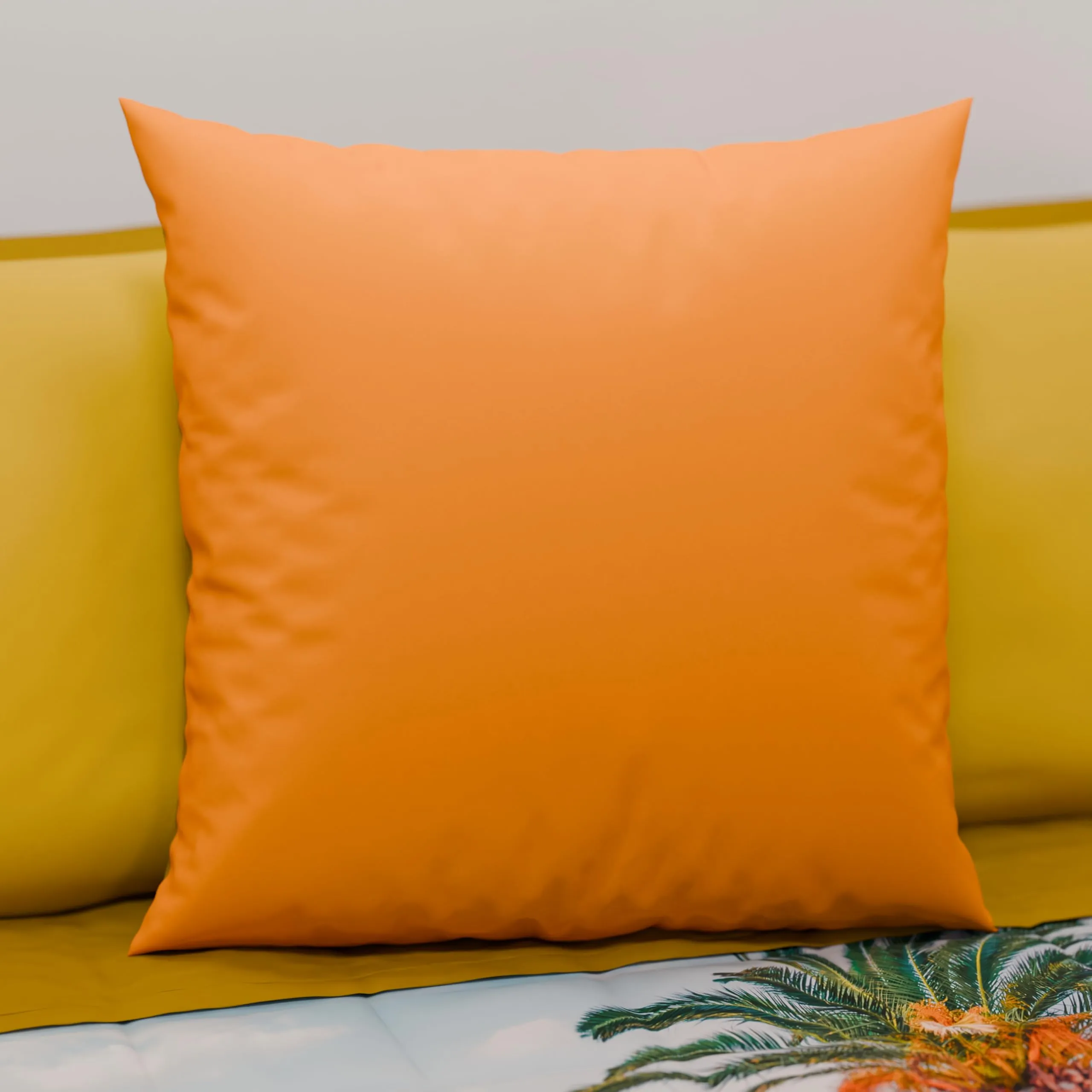 PETTI Artigiani Italiani Coppia di Federe Cuscino 80x40 cm in Microfibra Double Face Arancione Giallo, Set di 2 - immagine 2