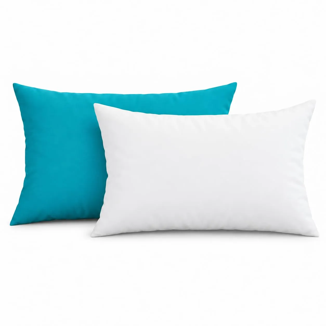 PETTI Artigiani Italiani Coppia di Federe Cuscino 50x30 cm in Microfibra Double Face, Tiffany Bianco, Set di 2 - immagine 1
