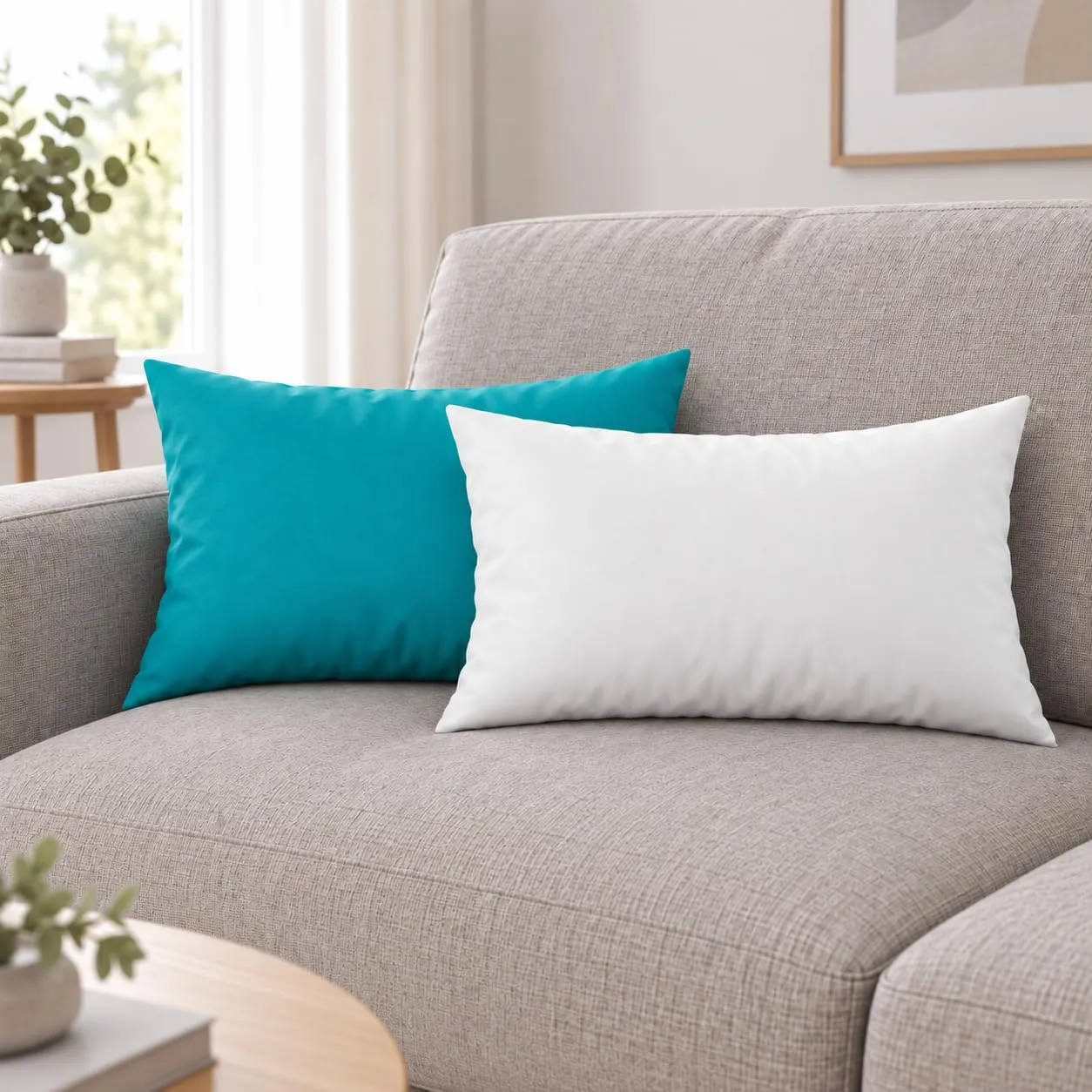 PETTI Artigiani Italiani Coppia di Federe Cuscino 50x30 cm in Microfibra Double Face, Tiffany Bianco, Set di 2 - immagine 2