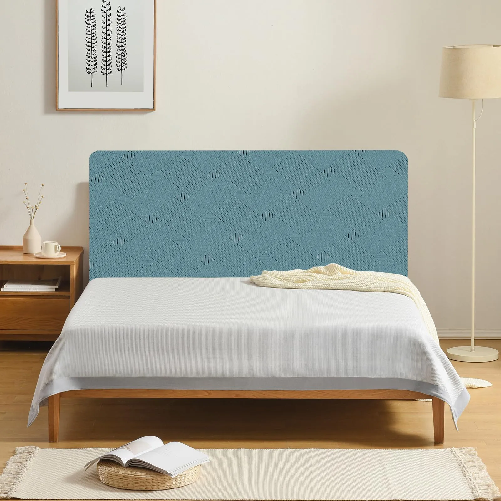 Ystyle Copri Testiera Letto Elasticizzata Matrimoniale, 120cm, Azzurro Chiaro - immagine 2