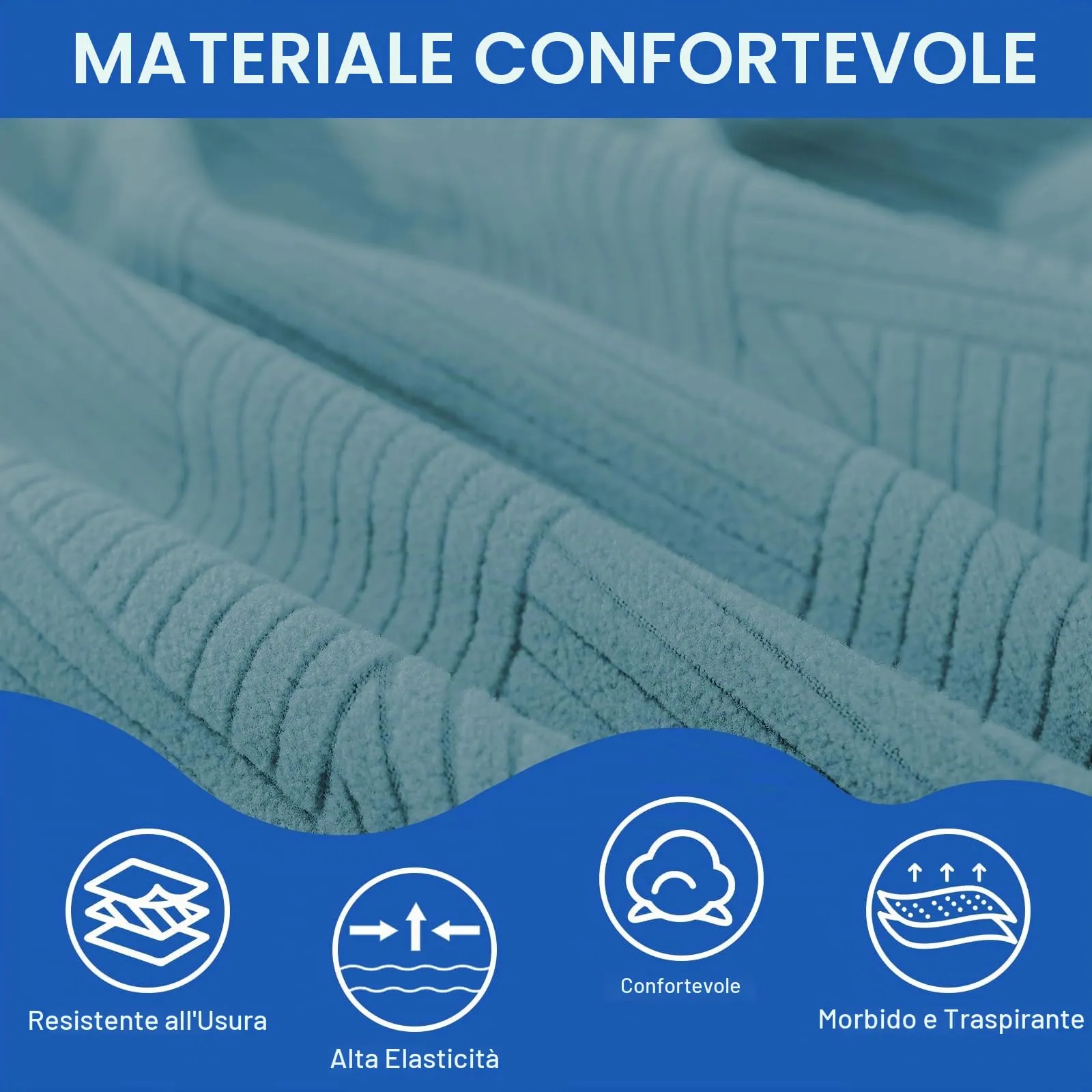 Ystyle Copri Testiera Letto Elasticizzata Matrimoniale, 150cm, Azzurro Chiaro - immagine 4
