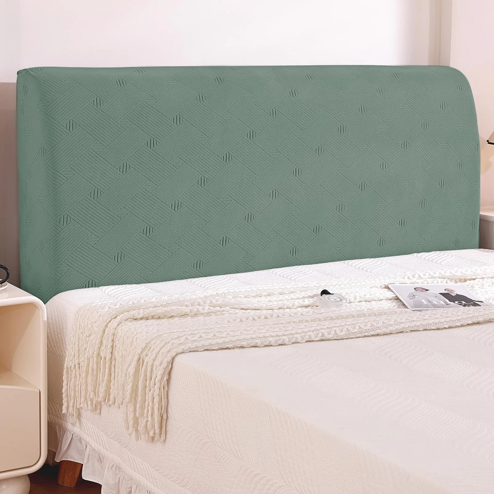 Ystyle Copri Testiera Letto Elasticizzata, 90cm, Verde Chiaro - immagine 1