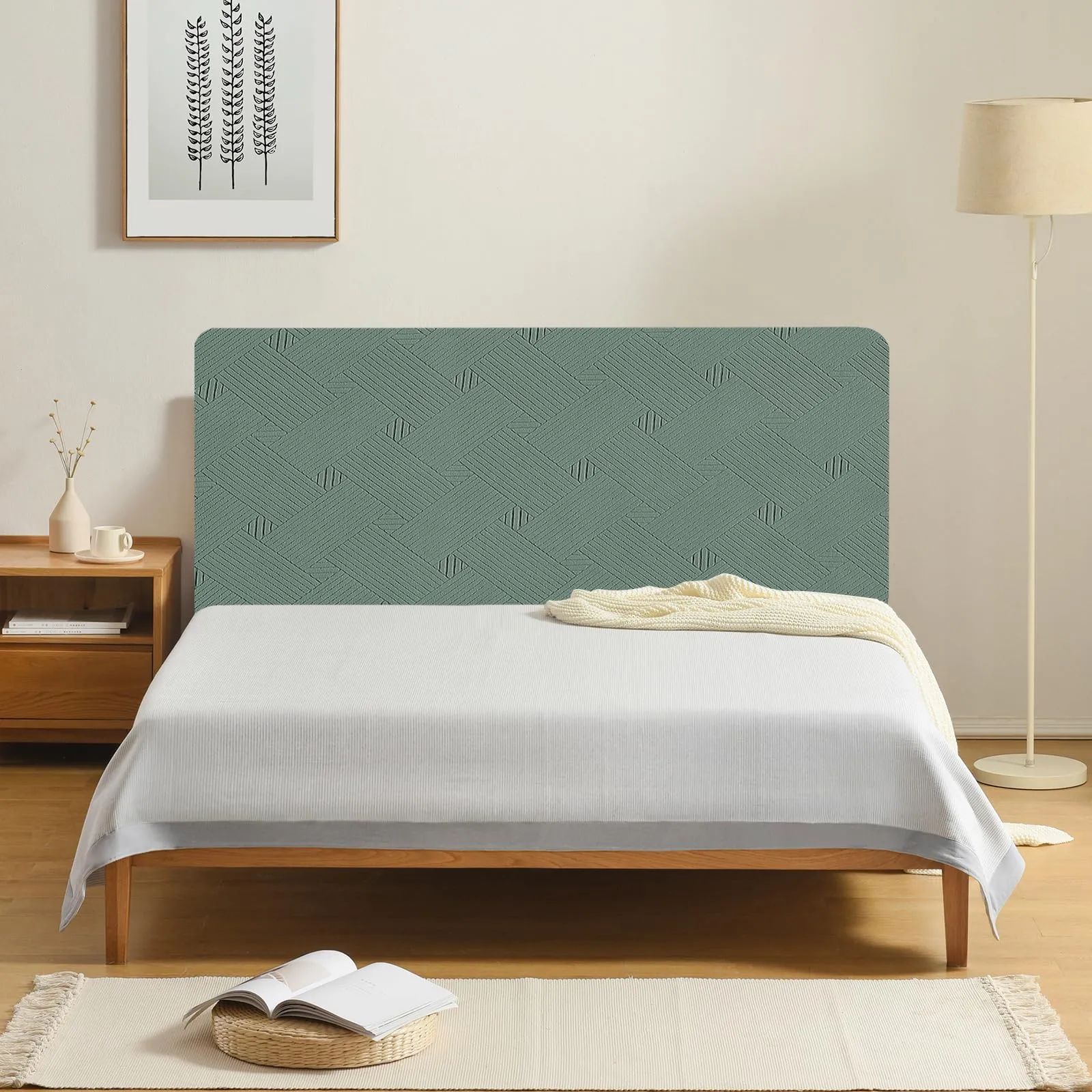 Ystyle Copri Testiera Letto Elasticizzata, 90cm, Verde Chiaro - immagine 2