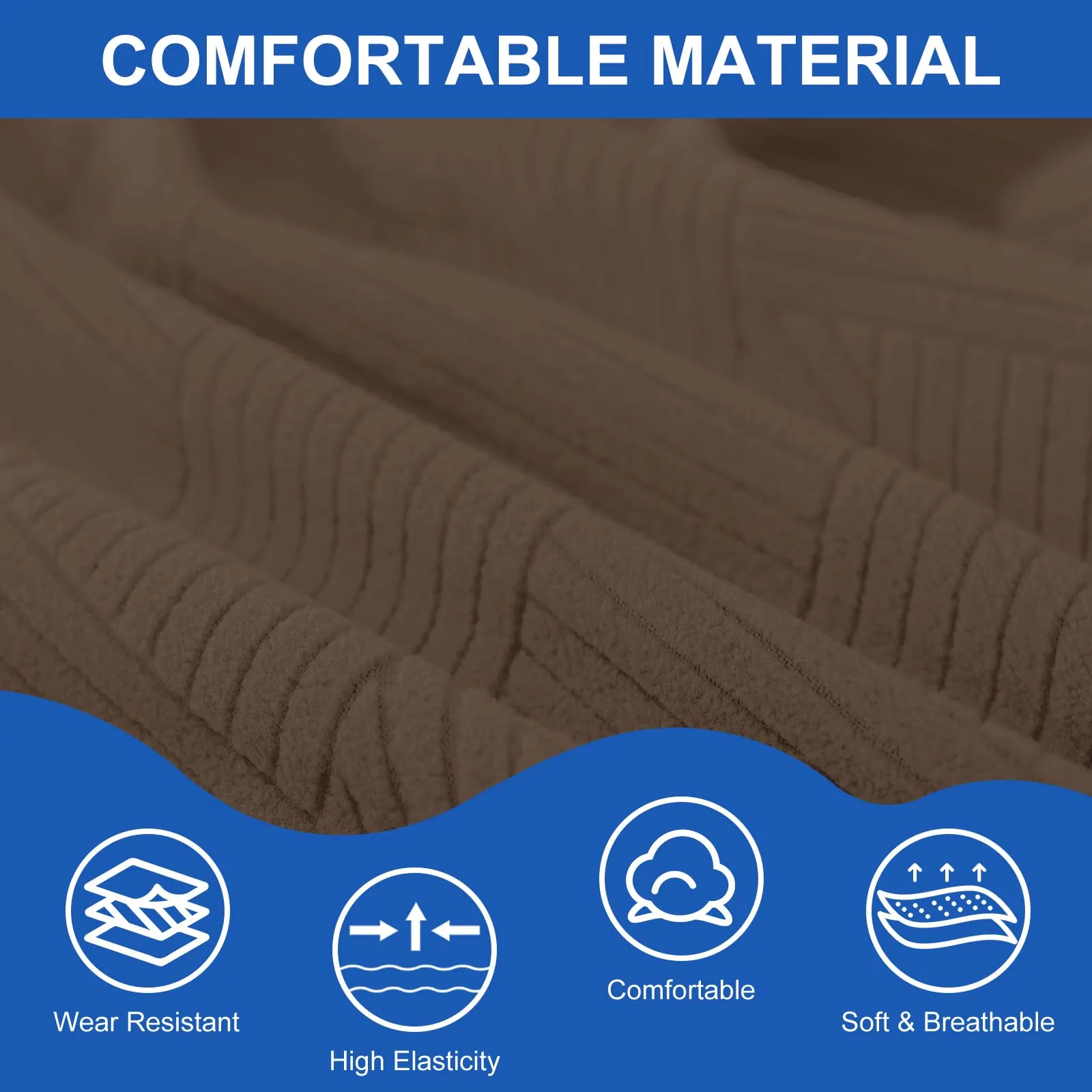 Ystyle Copri Testiera Letto Elasticizzata Singolo, 90cm, Caffè - immagine 4
