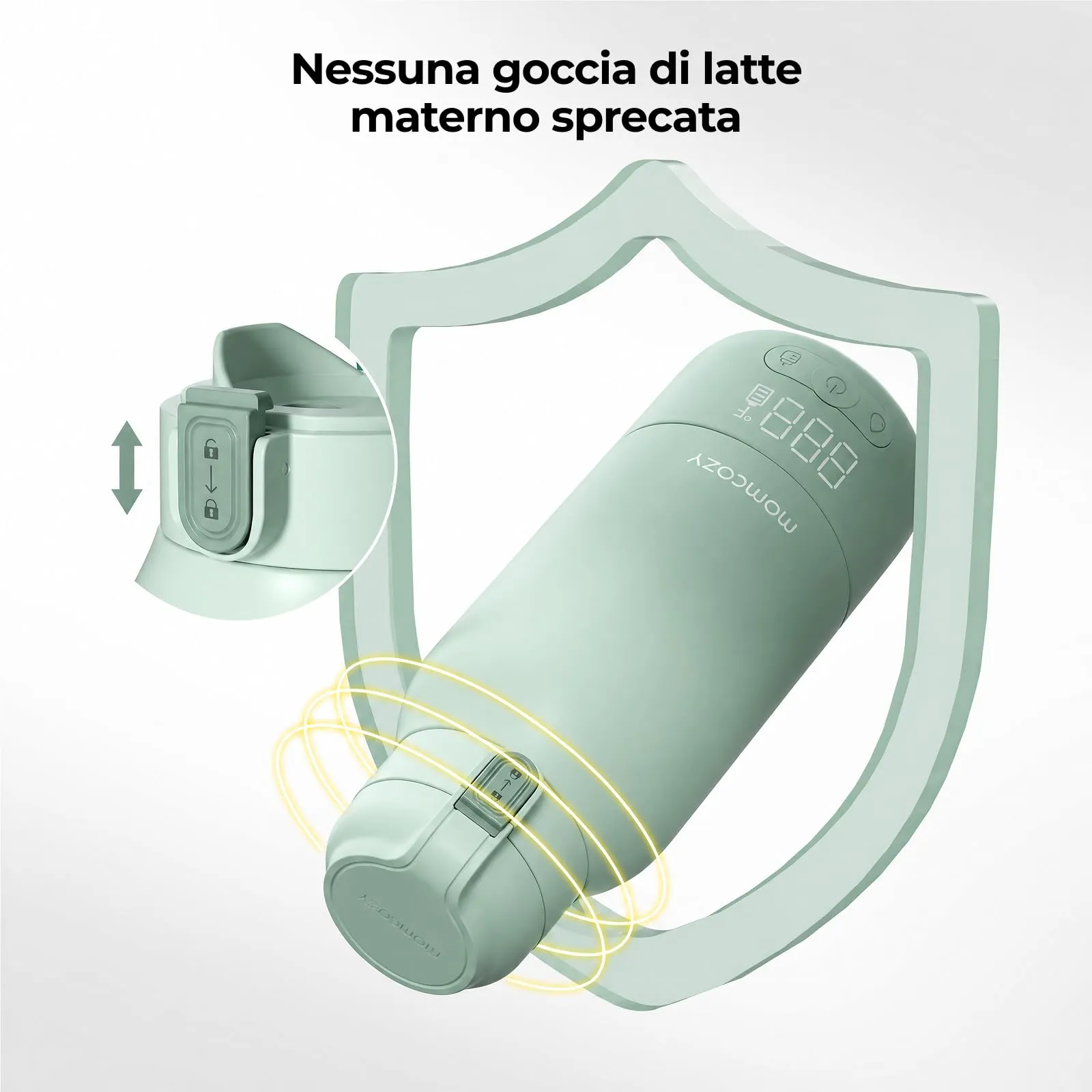 Momcozy MW05 Scaldabiberon Portatile Wireless per Latte Materno e Acqua, 500ml - immagine 9