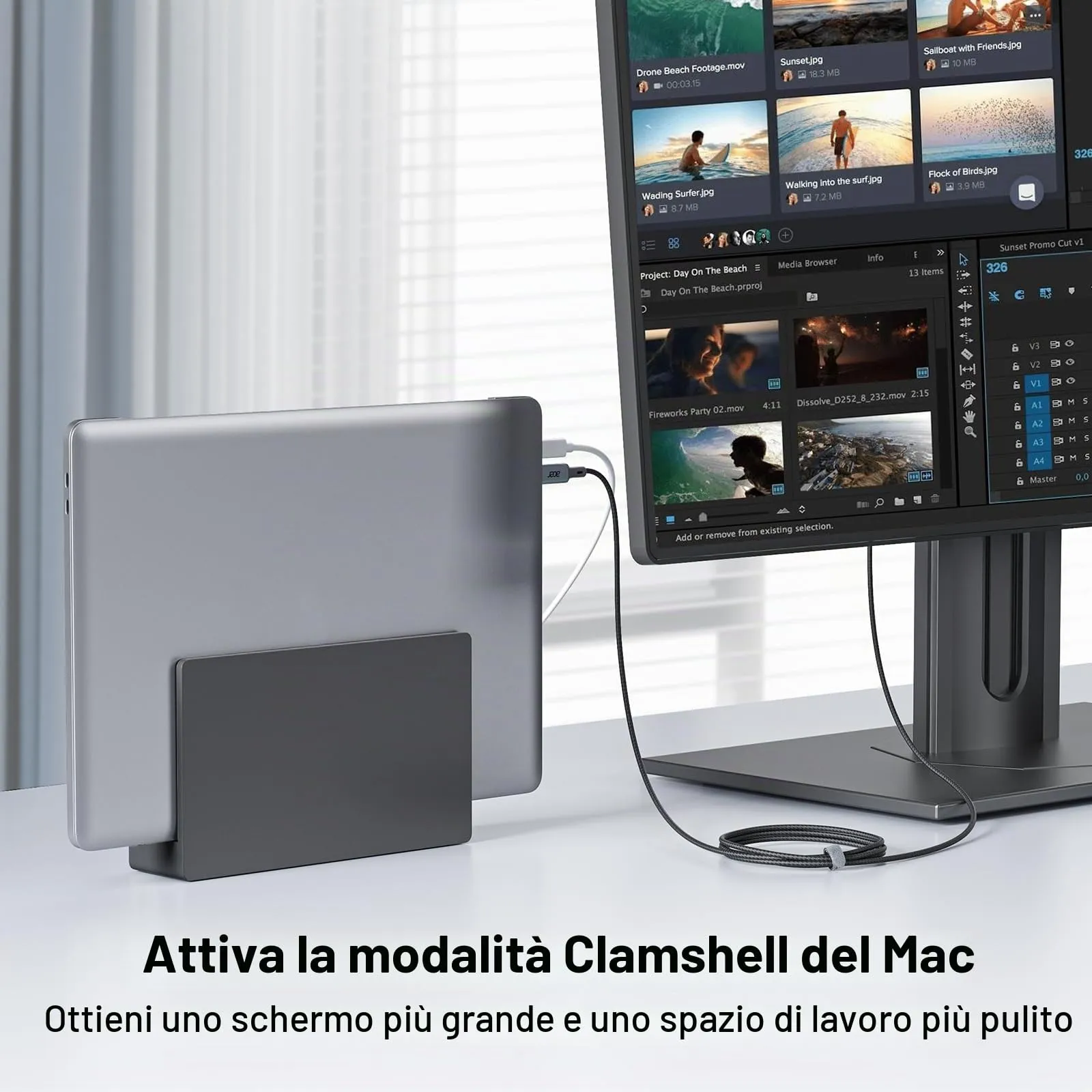 Acer Cavo USB C a HDMI 4K@60Hz Thunderbolt 3/4 HDMI 2.0, 4.5M - immagine 7