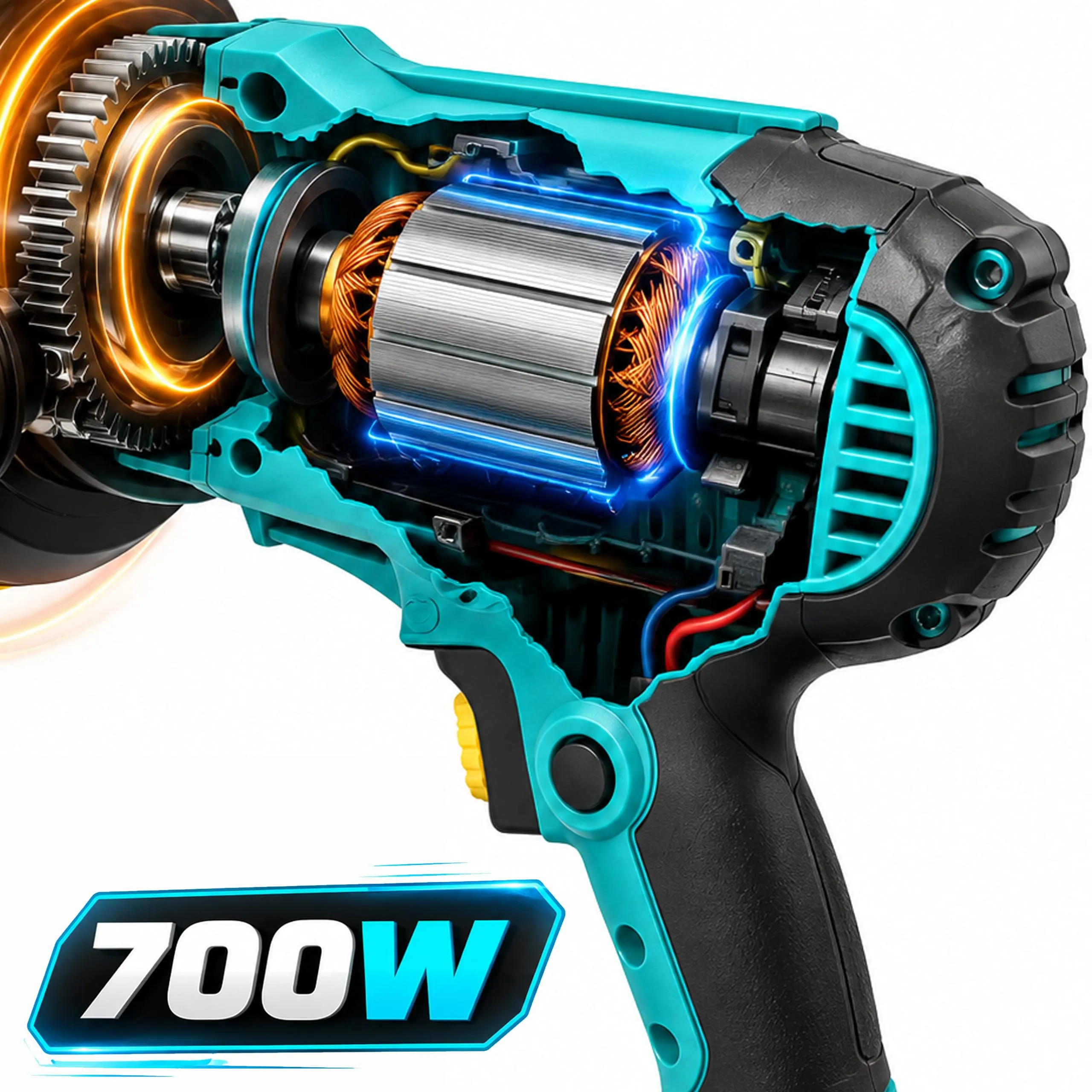 INfloo Lucidatrice Auto 700 W, Velocità Regolabile 600–3700 giri/min, Disco 125 mm, Set con Accessori - immagine 6