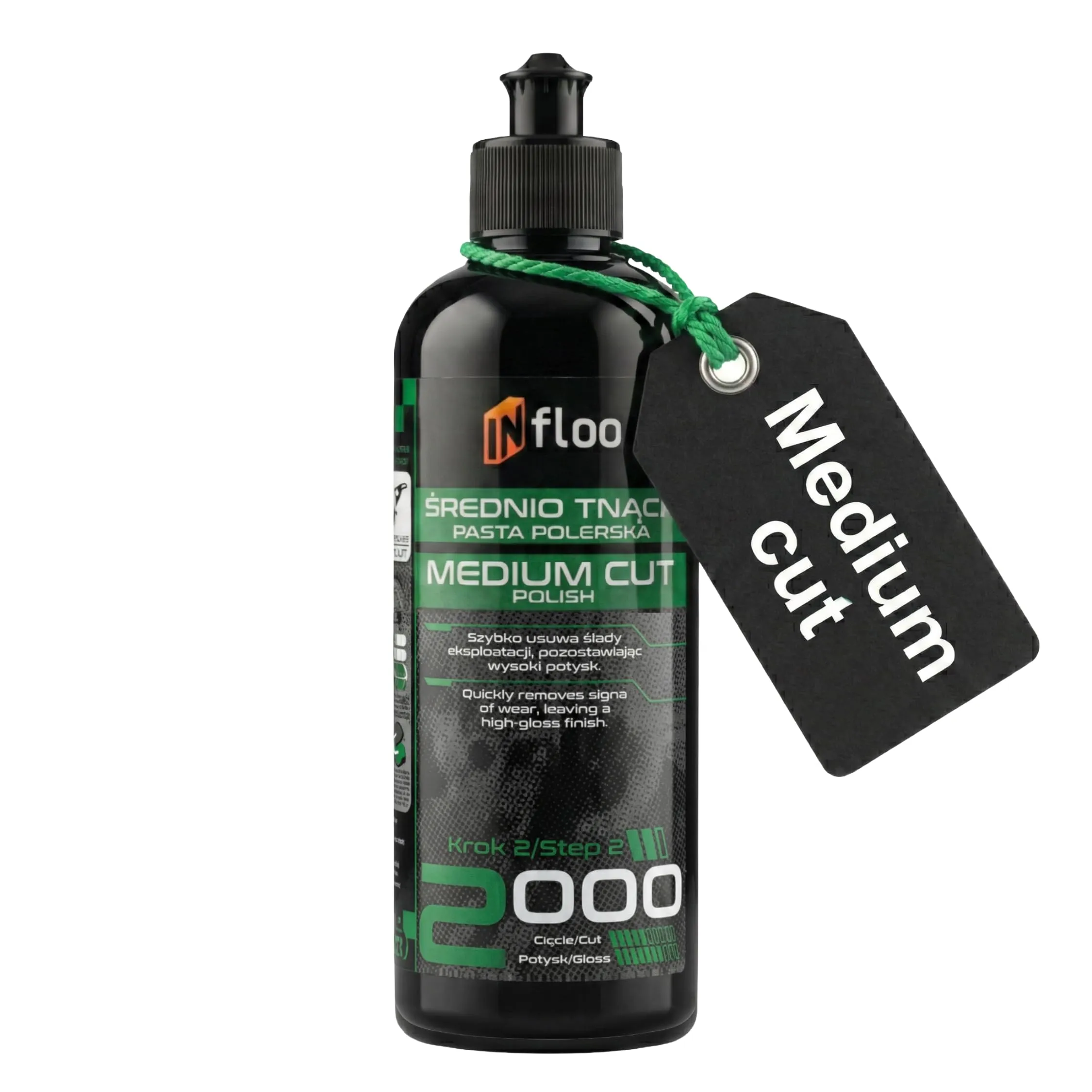INfloo Pasta lucidante media 2000 con panni in microfibra e guanti, 300 ml - immagine 5