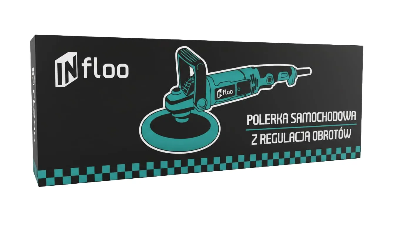 INfloo Lucidatrice Rotativa Auto 1580 W, Velocità Regolabile 500–3300 giri/min, Disco 125 mm, Set con Accessori - immagine 14