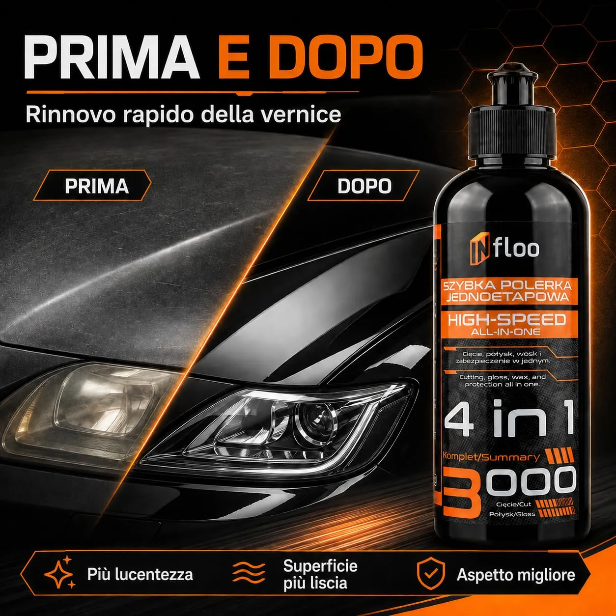 INfloo Polish Auto 4in1 One Step 3000, 300 ml - immagine 4