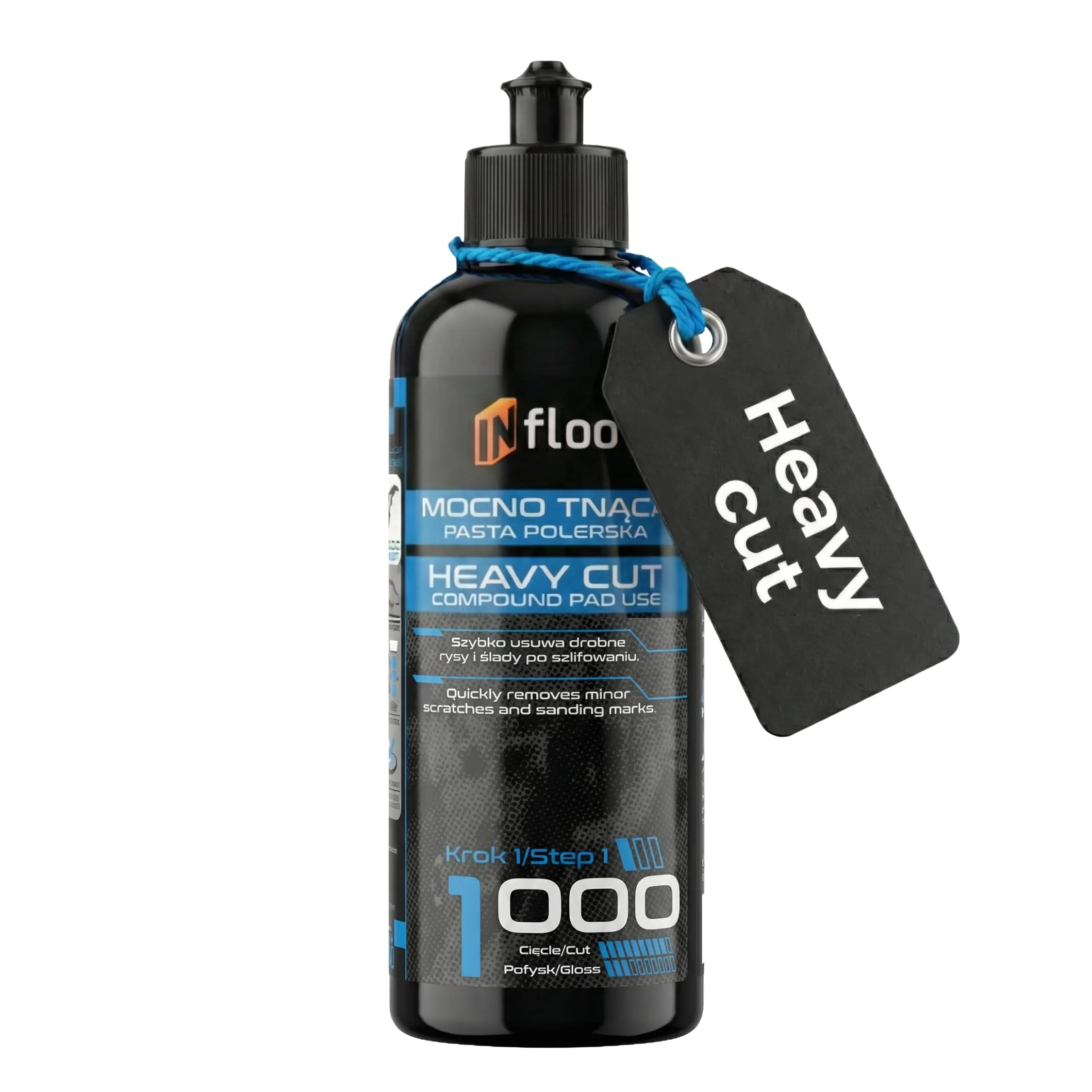 INfloo Heavy Cut Compound 1000, 300 ml, with 3 Microfibres and Gloves - immagine 2