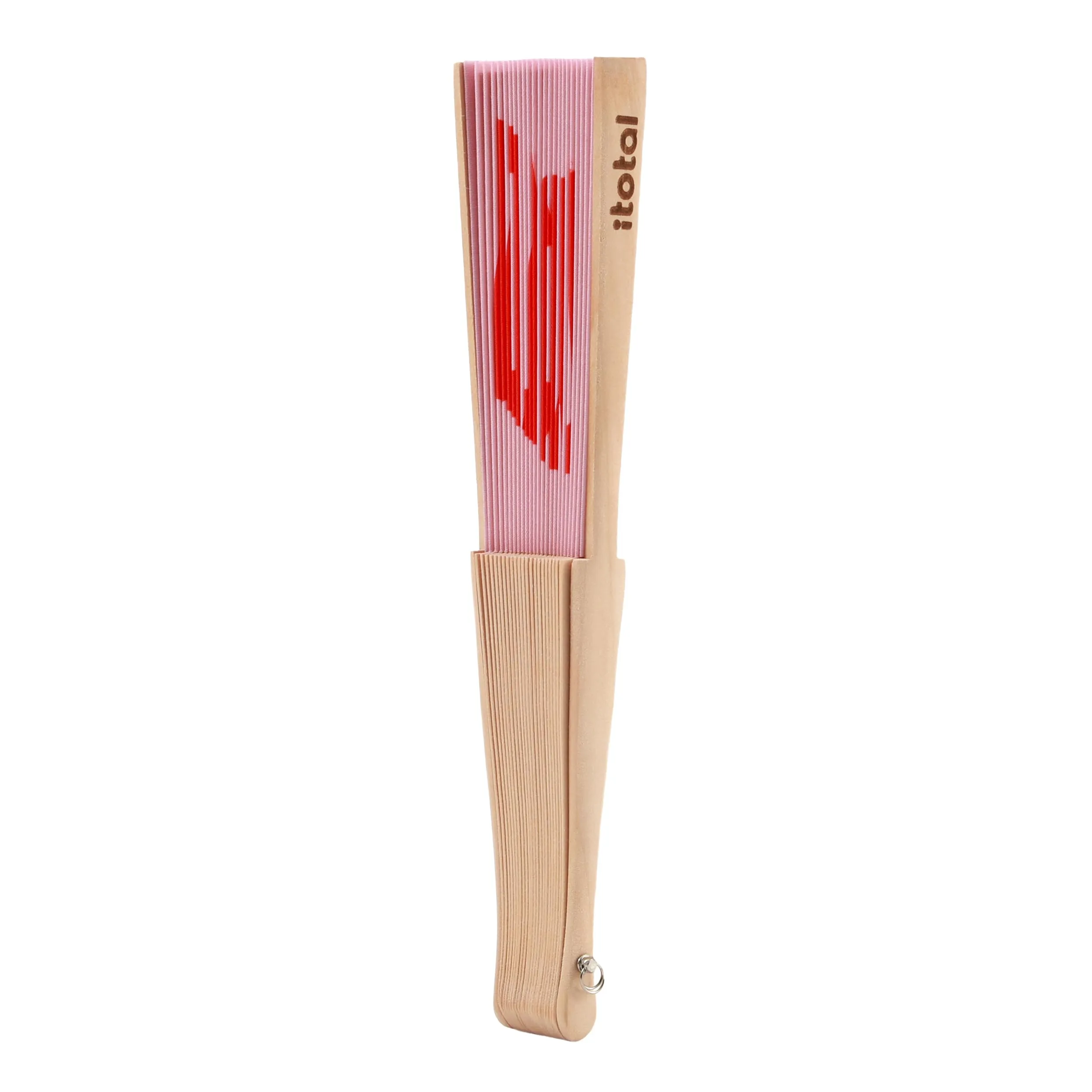 I-TOTAL Ventaglio a Mano in Legno e Tessuto, Bella Ciao, 42 x 23 cm - immagine 2