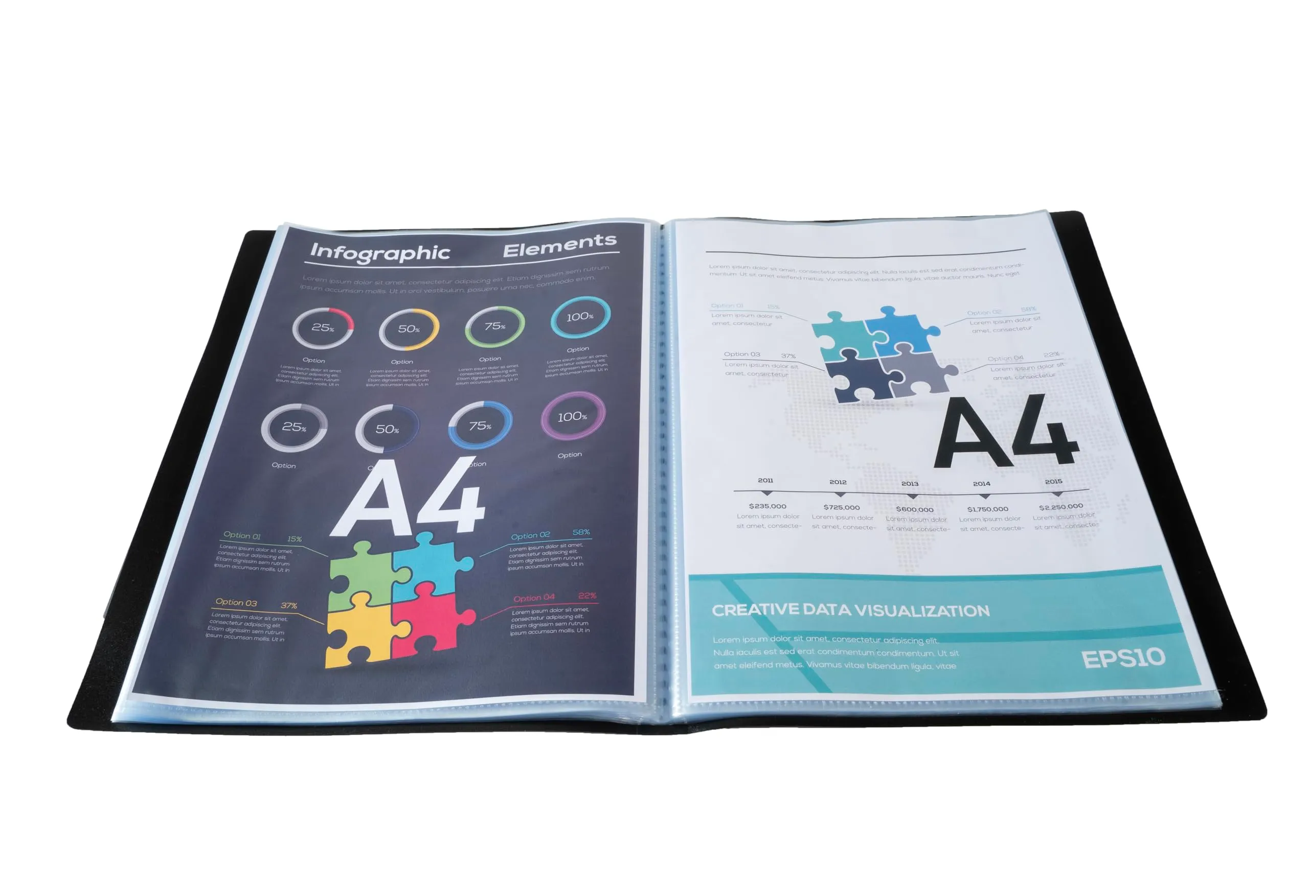 Exacompta Opak Portadocumenti, 100 Tasche, 200 Facciate, Formato A4 (24 x 32 cm), Copertina in Polipropilene Morbido, Nero, Confezione da 3 - Rif. 85101E - immagine 7