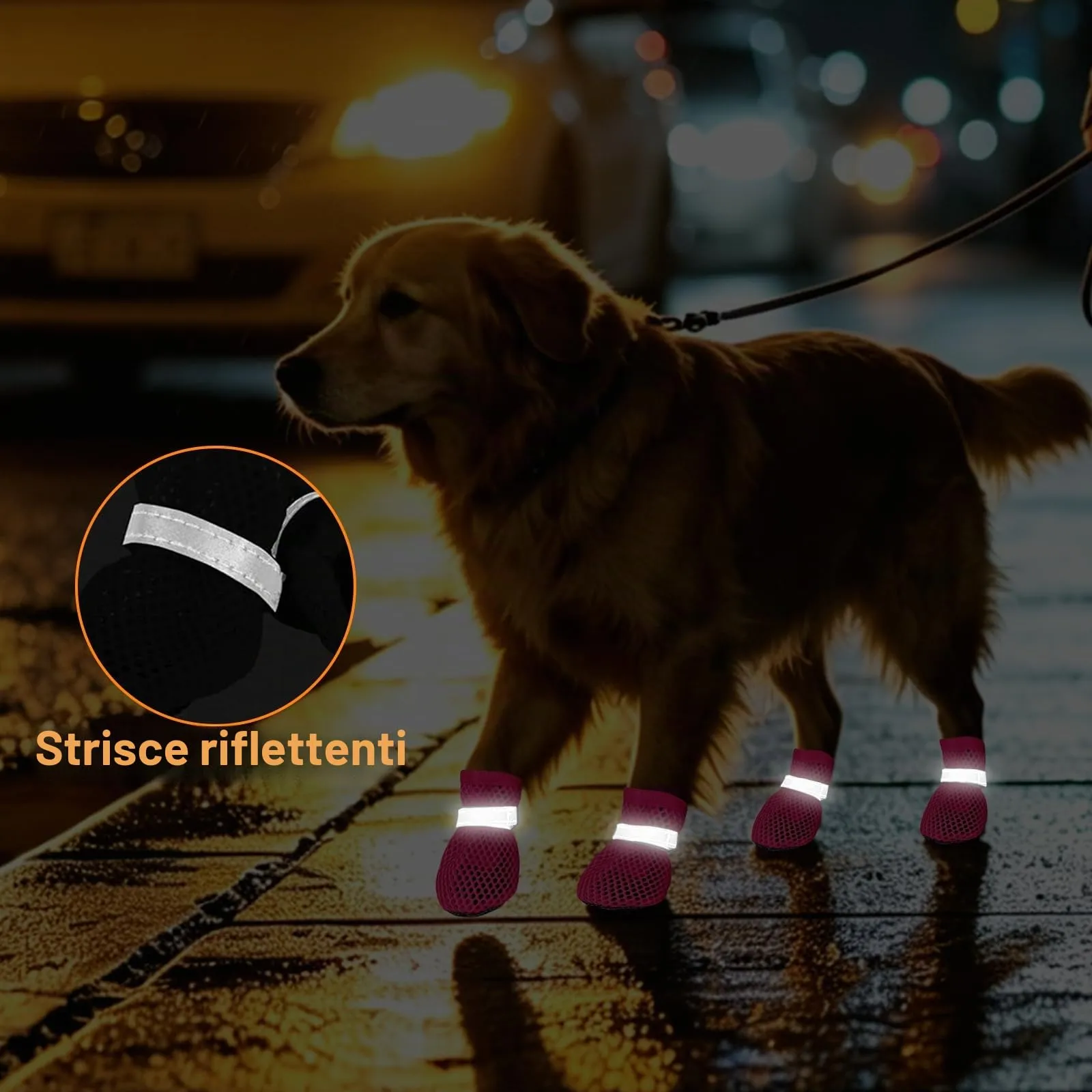 XIABYAYU Scarpe Estive per Cani Antiscivolo e Traspiranti, Rosa M - immagine 7