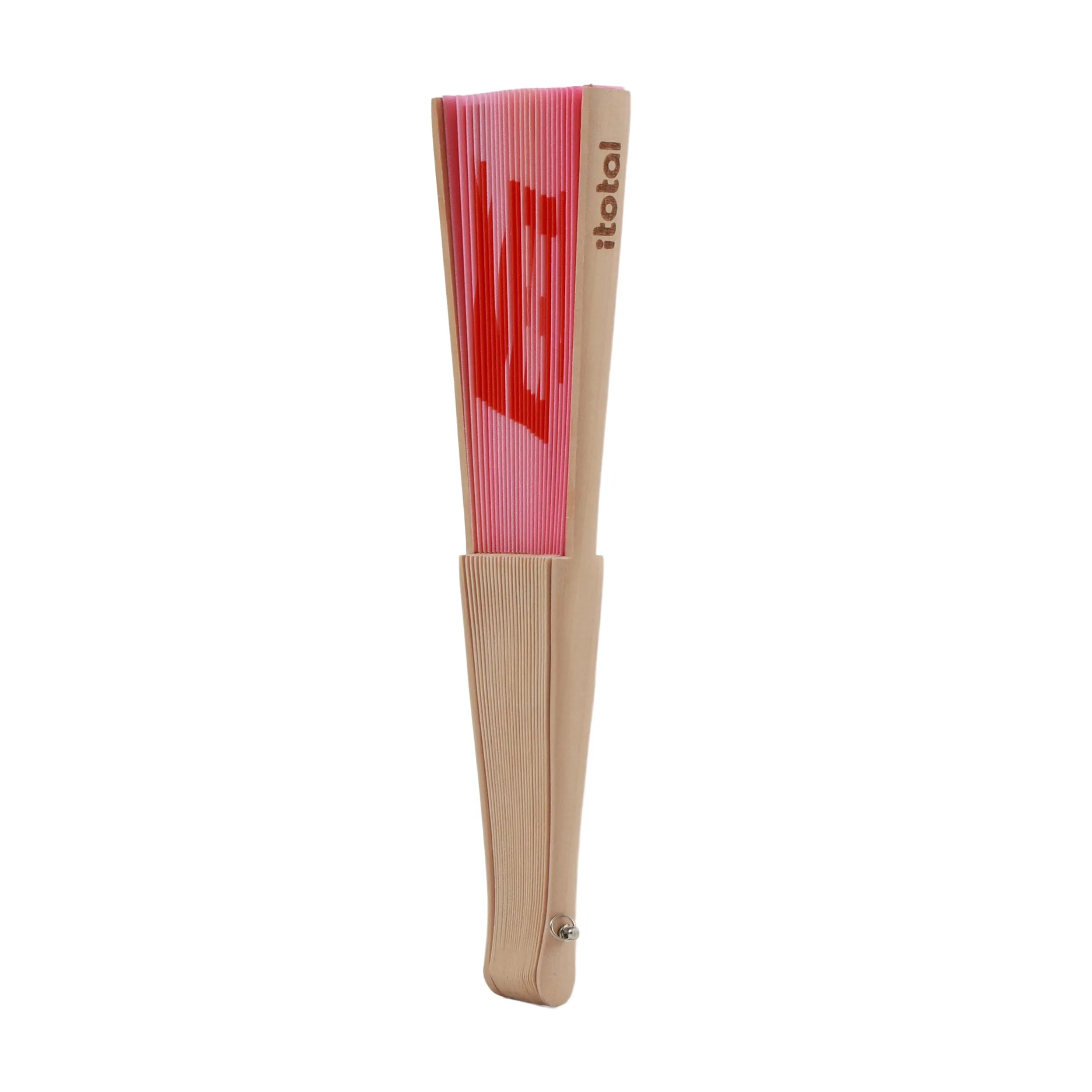 I-TOTAL Ventaglio a Mano in Legno e Tessuto, 42 x 23 cm (AFA MALEDETTA) - immagine 2