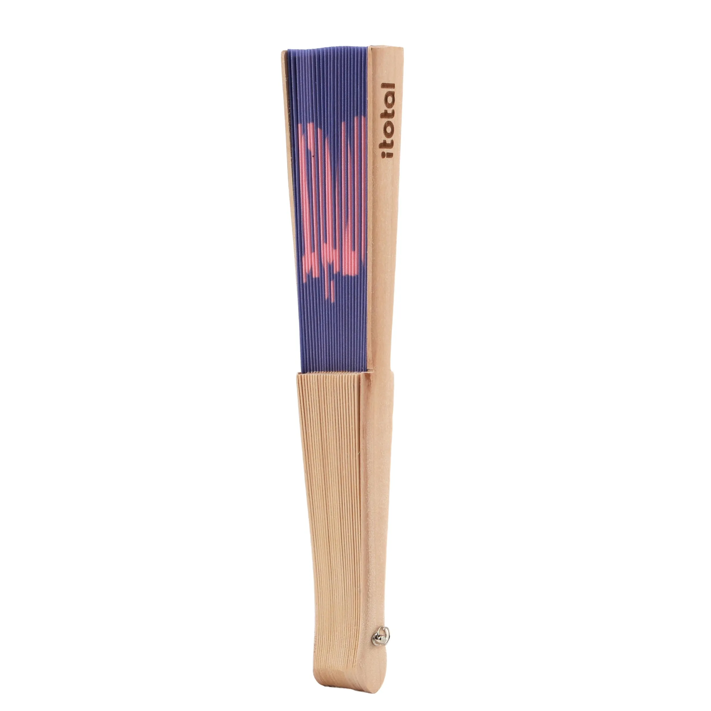 I-TOTAL Ventaglio a Mano in Legno e Tessuto, 42 x 23 cm (Joder Que Calor) - immagine 2