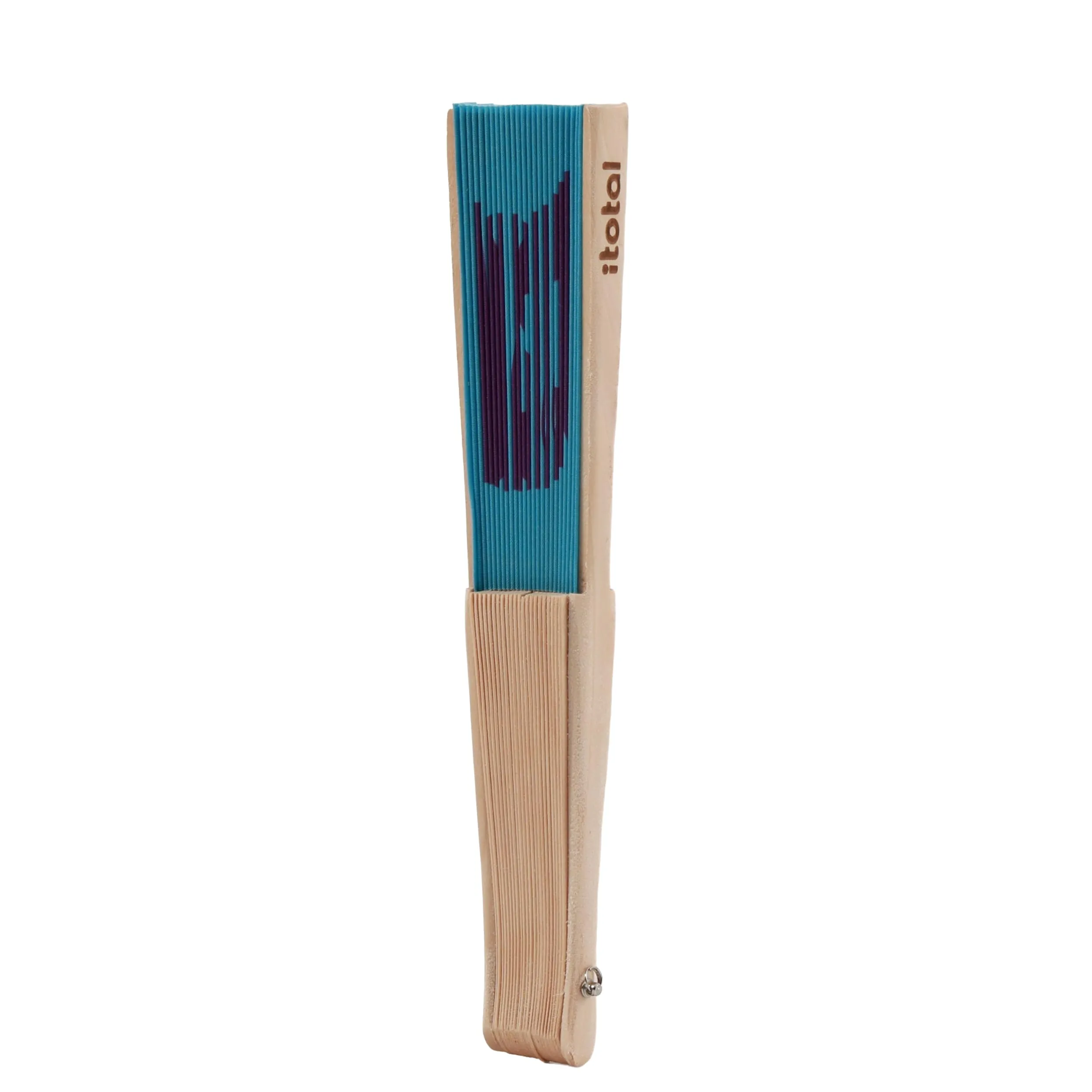 I-TOTAL Ventaglio a Mano in Legno e Tessuto, 42 x 23 cm, Hot As Fuck - immagine 2