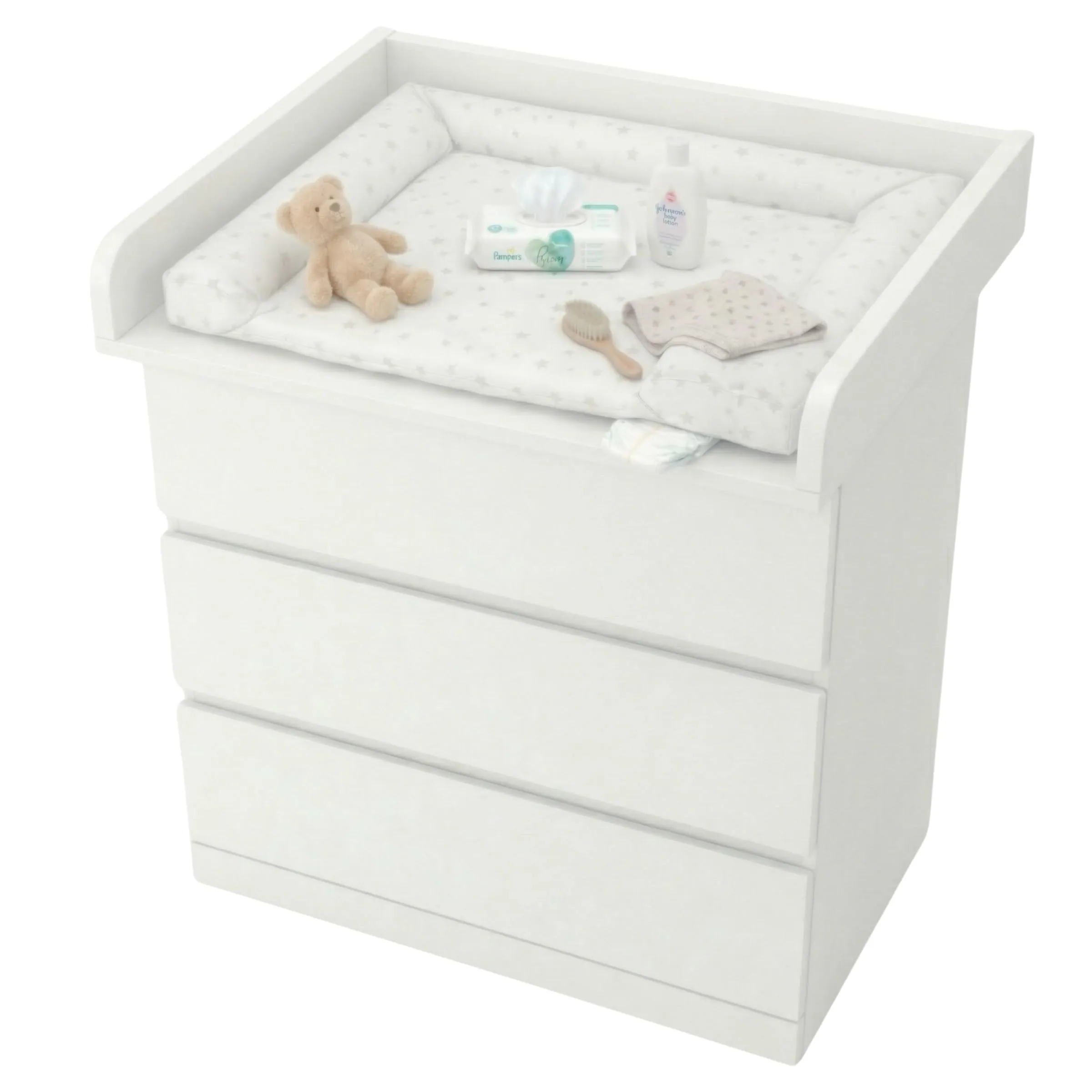 ComfortCove Fasciatoio per Comò, 80 x 70 cm, Bianco - immagine 2