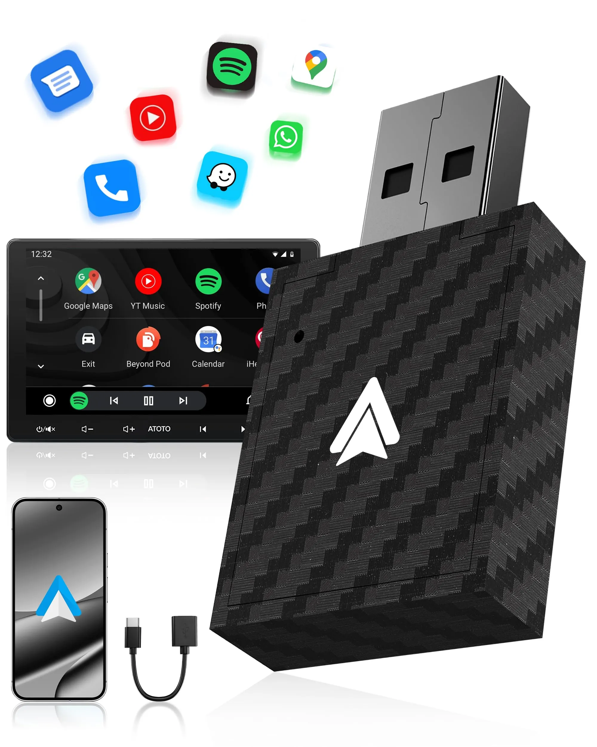 WityEye Adattatore Android Auto Wireless - immagine 1