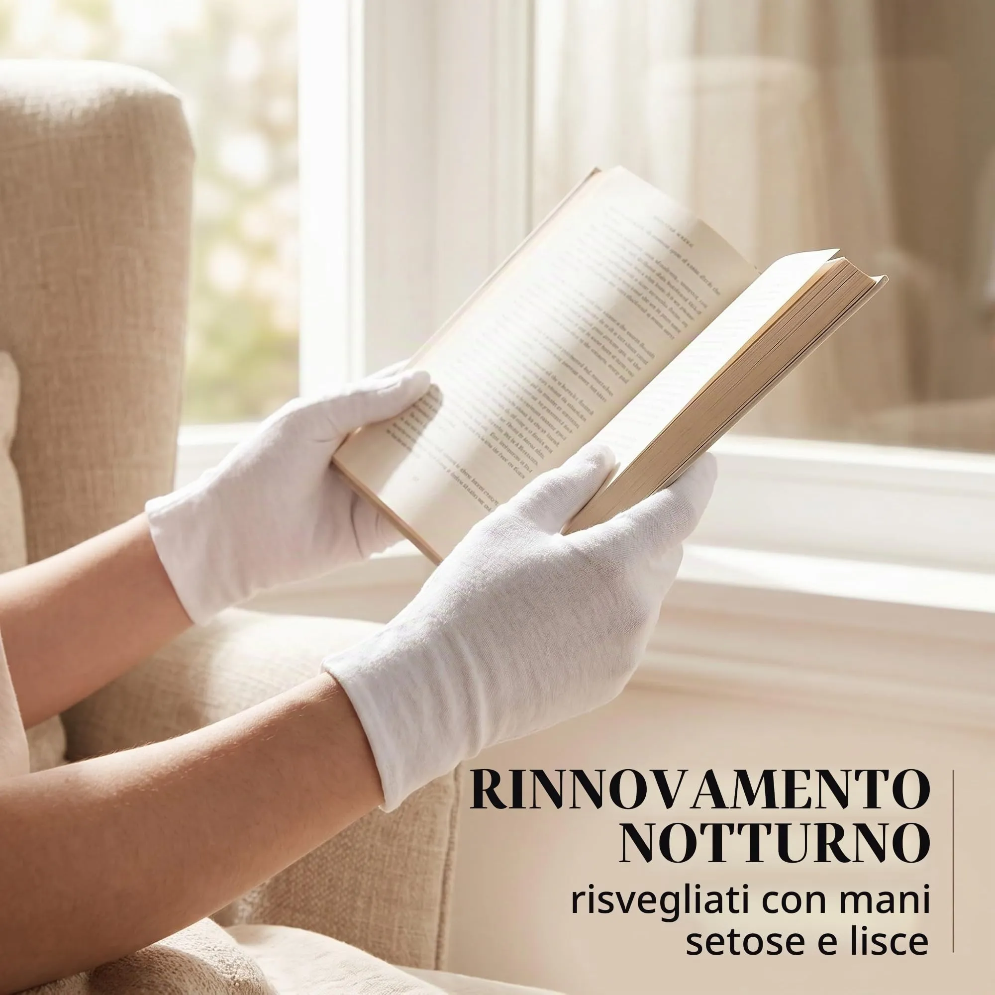 ZENQARI Guanti di Cotone Idratanti, 8 Paia, 9x21 cm, Bianco - immagine 2