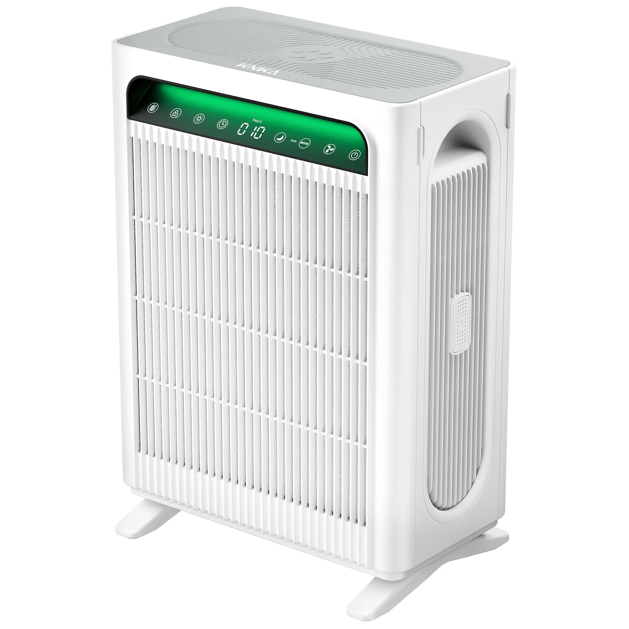 KNKA Purificatore d'Aria con Filtro HEPA e Sensore Intelligente, fino a 120m², Bianco - immagine 1