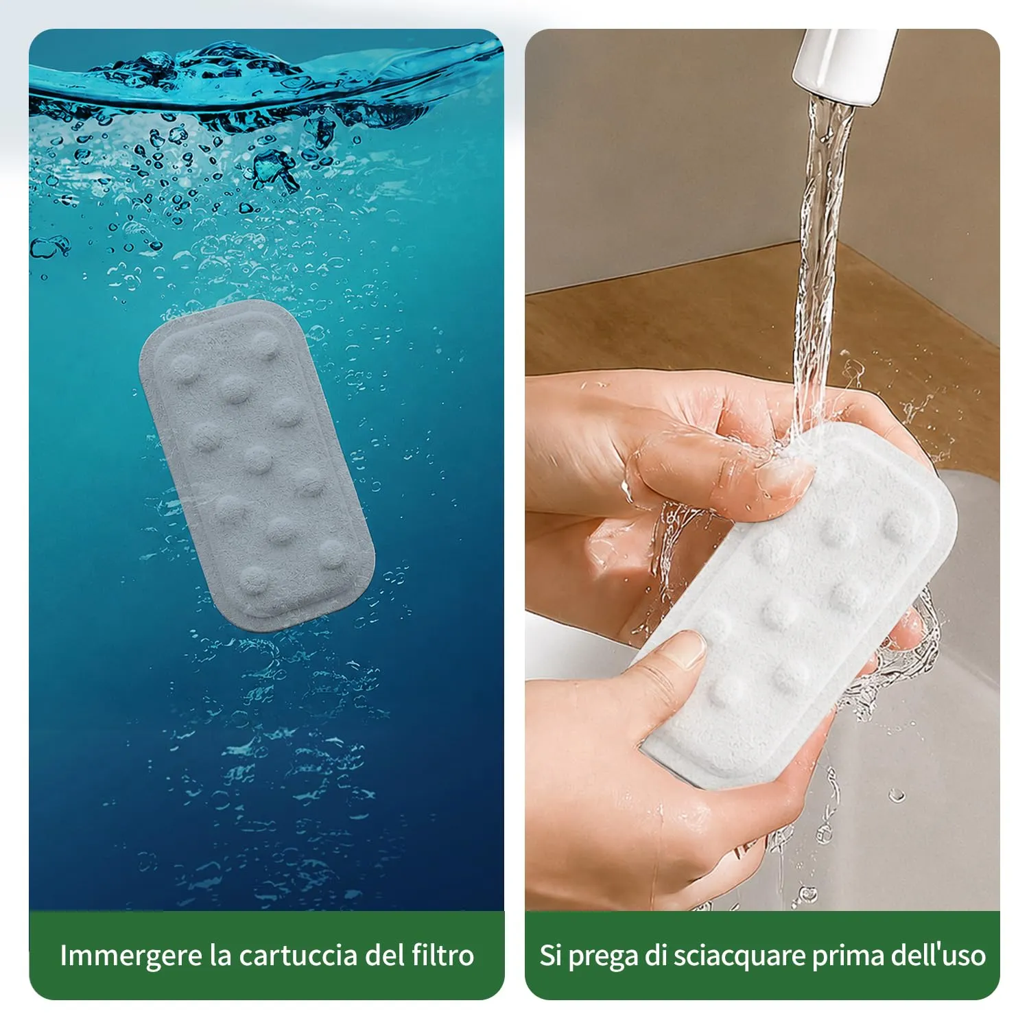 APAUK Filtri e Spugne di Ricambio (16 pezzi), compatibili con fontanella per gatti APFSS-3201 AP-WF-LC01 - immagine 5