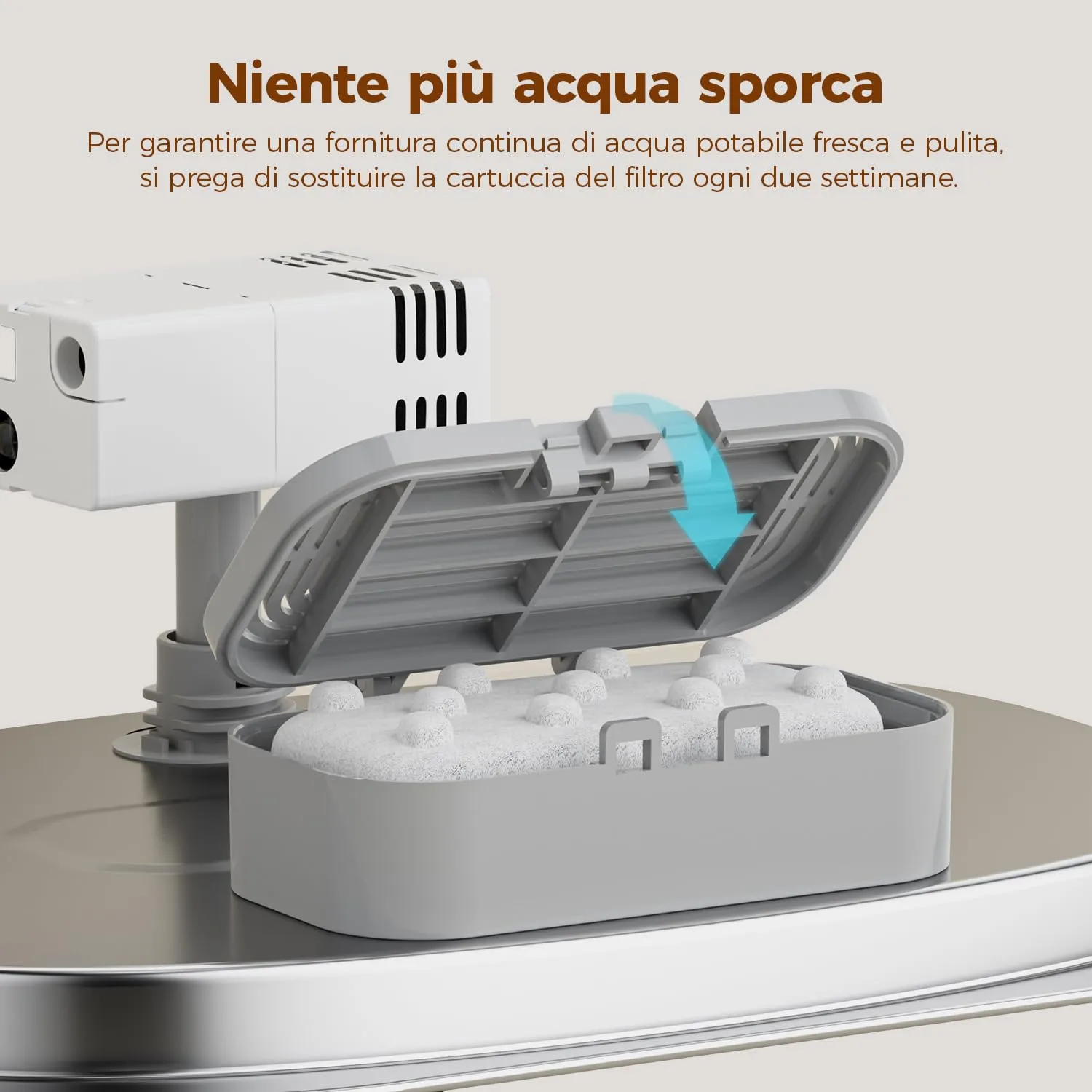 APAUK Filtri e Spugne di Ricambio (16 pezzi), compatibili con fontanella per gatti APFSS-3201 AP-WF-LC01 - immagine 6