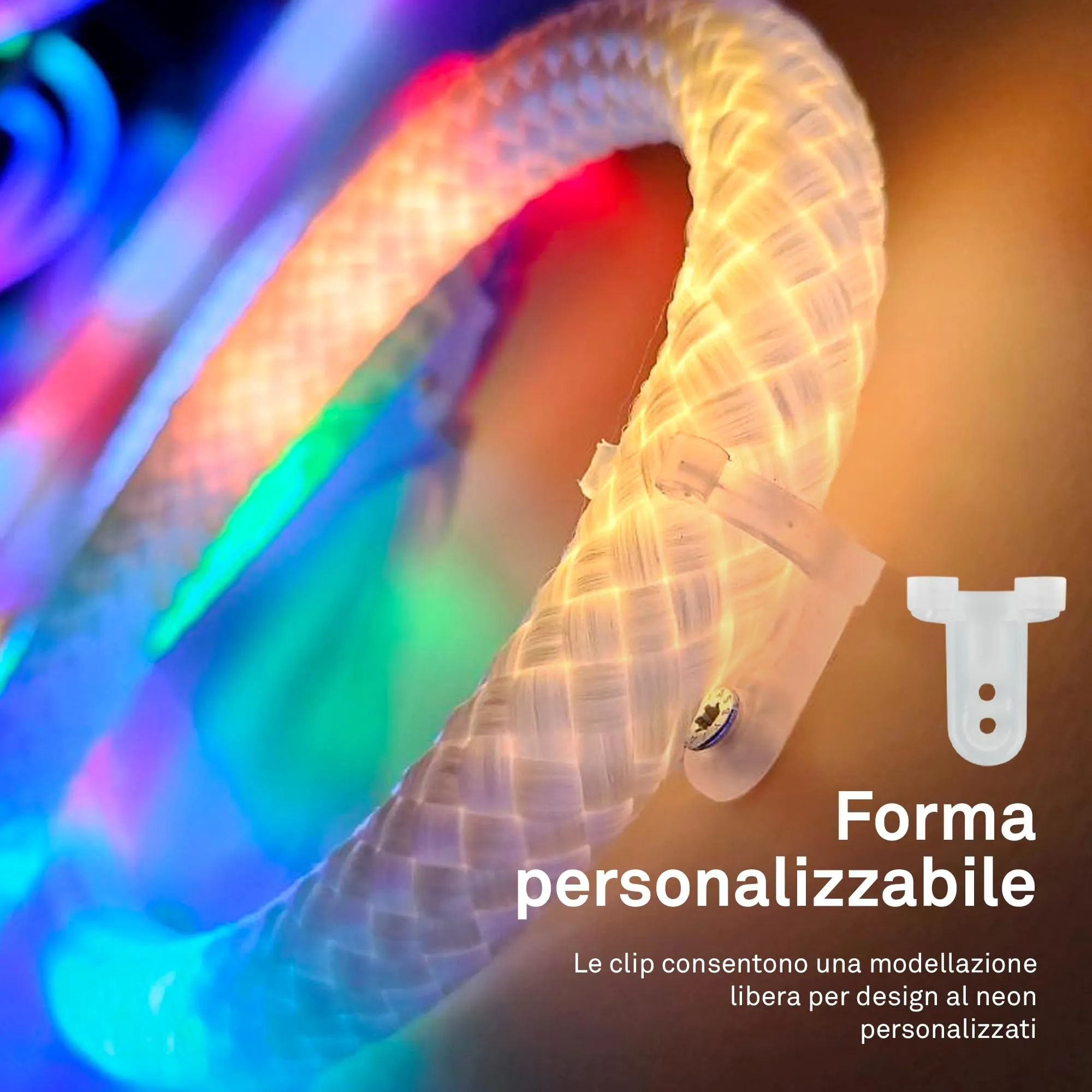 Briloner Striscia LED RGBIC 5m con Telecomando, USB, Luce a 360 Gradi e Sensore Musicale, Effetto Neon Flessibile - immagine 3