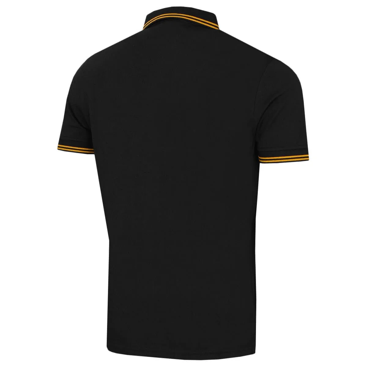 Calvin Klein Polo da Uomo con Profili a Contrasto - Nero/Oro - M - immagine 3