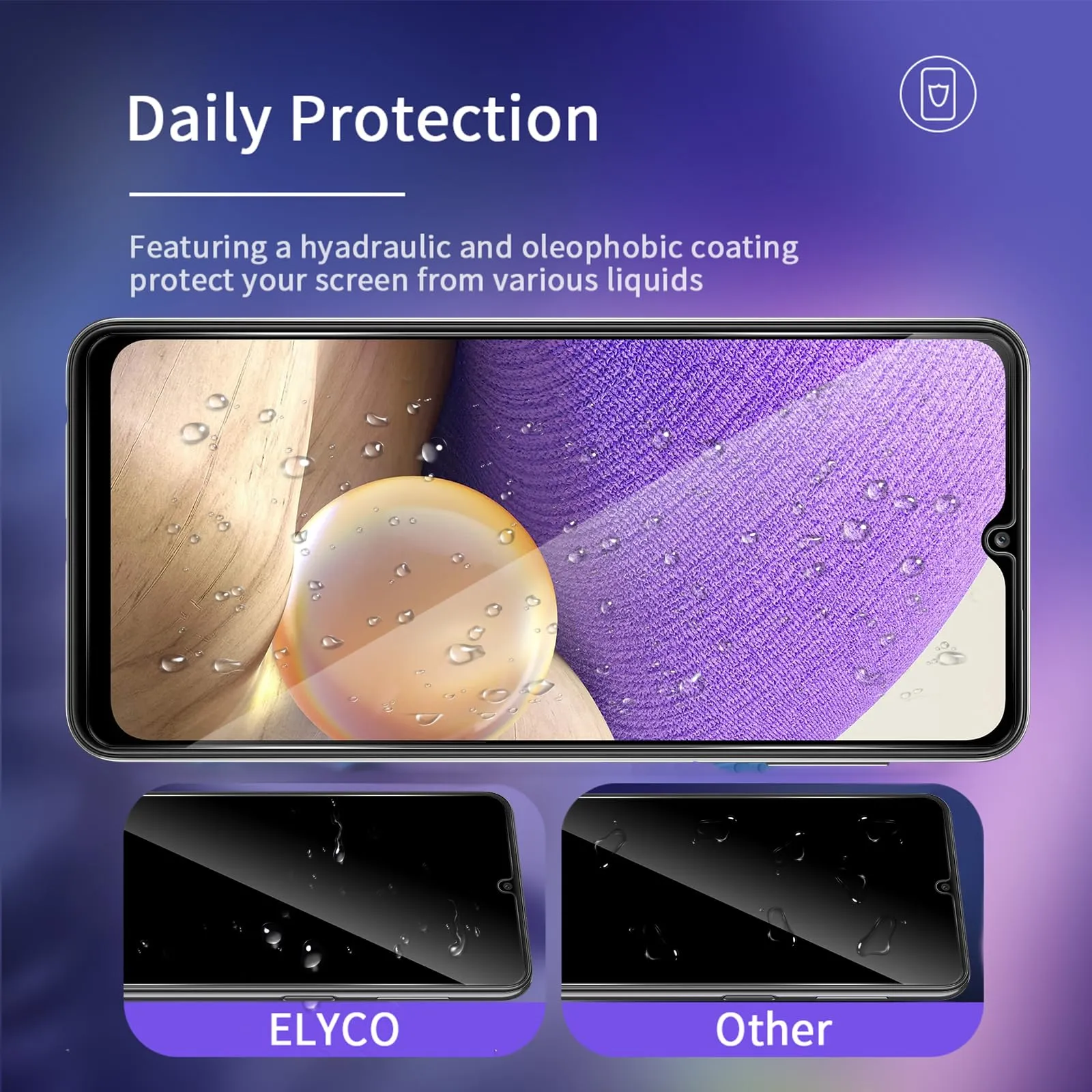 ELYCO Vetro Temperato Privacy per Samsung Galaxy A32 5G, 2 Pezzi - immagine 4