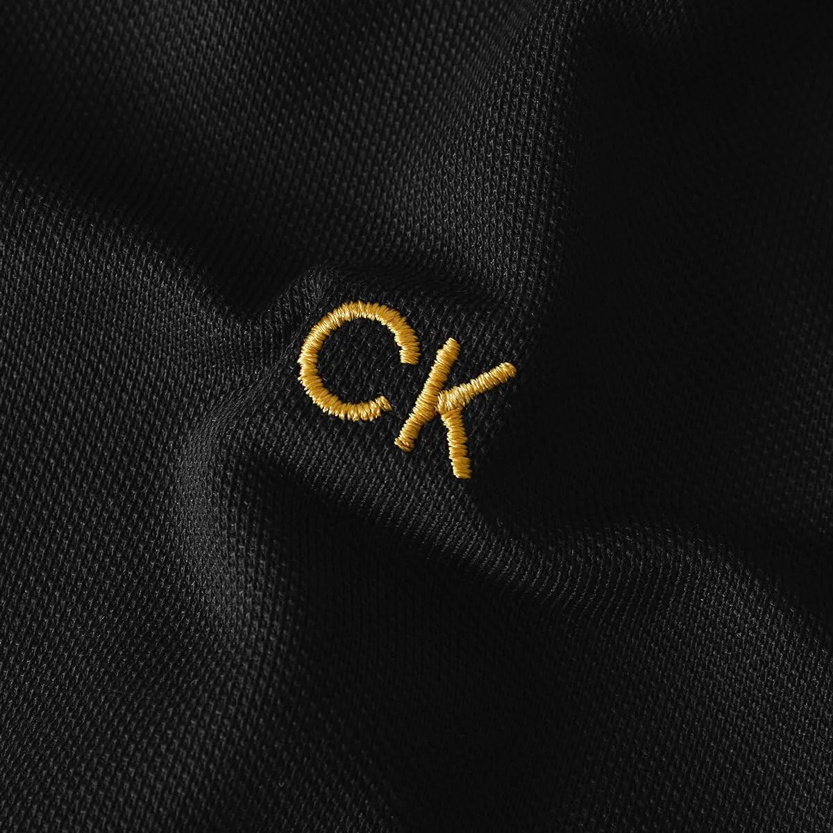 Calvin Klein Polo da Uomo con Profili a Contrasto - Nero/Oro - XL - immagine 4