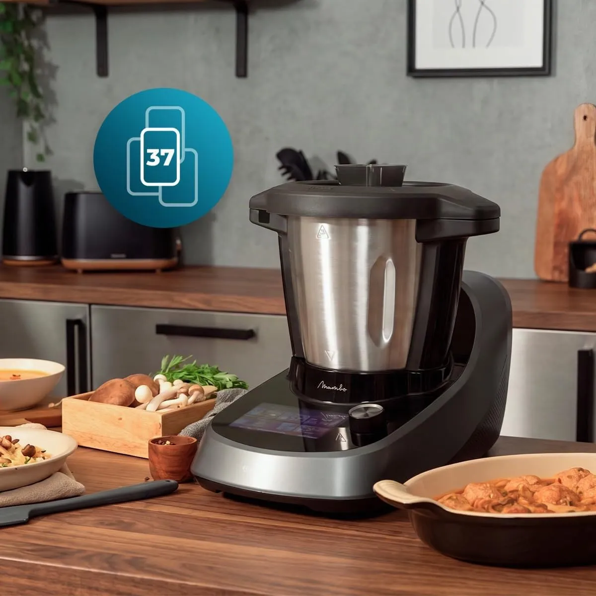 Cecotec Mambo Touch Daily Robot da Cucina Multifunzione, 3.3 Litri, 37 Funzioni, Display Touch, Bilancia e Caraffa in Acciaio Inossidabile - immagine 3