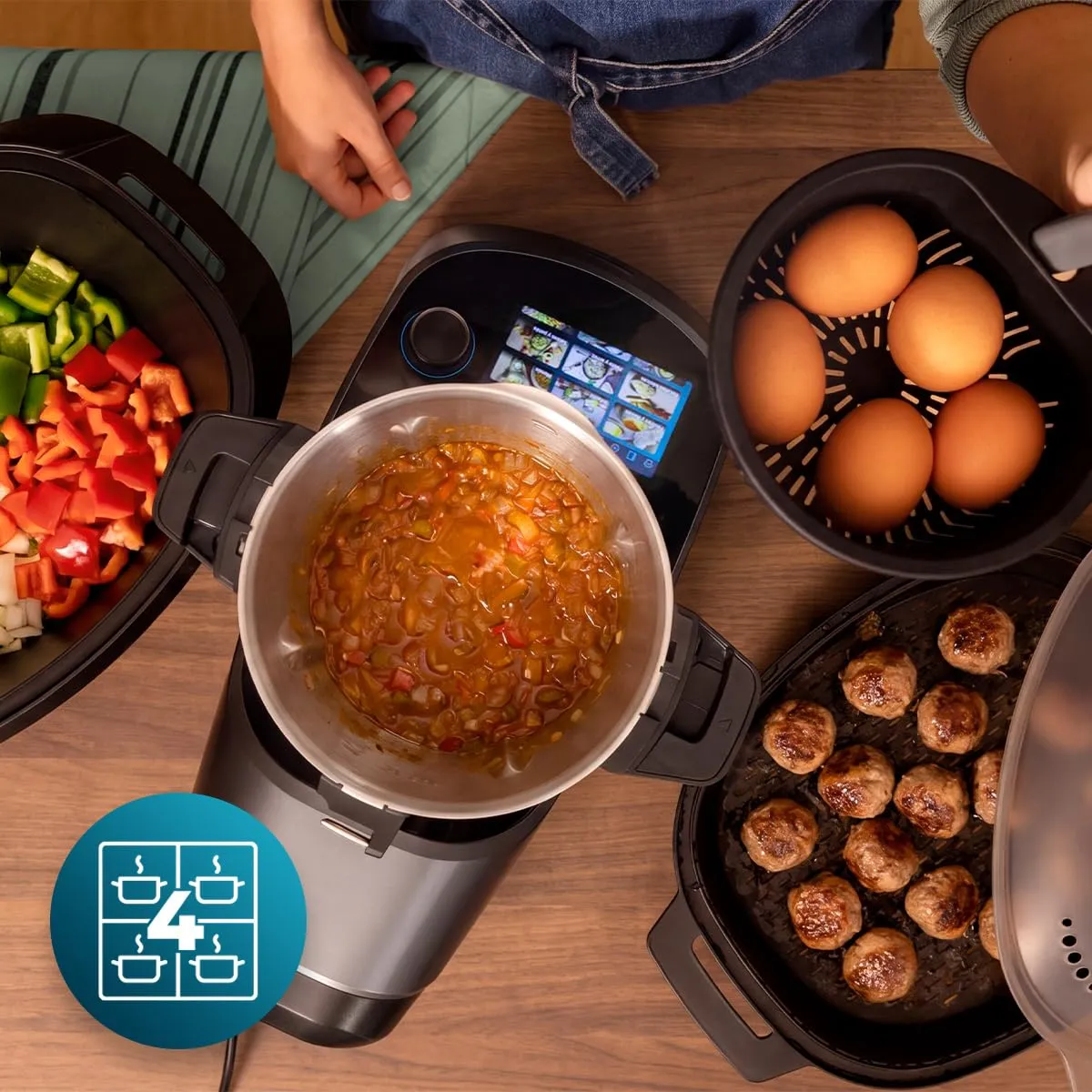 Cecotec Mambo Touch Daily Robot da Cucina Multifunzione, 3.3 Litri, 37 Funzioni, Display Touch, Bilancia e Caraffa in Acciaio Inossidabile - immagine 8