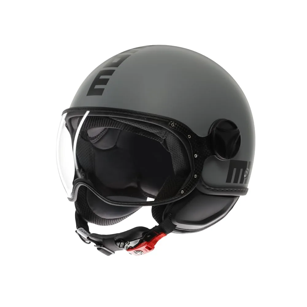 MOMO Design FGTR Classic E2206 Jet Helmet, Grey/Matte Black, L - immagine 1