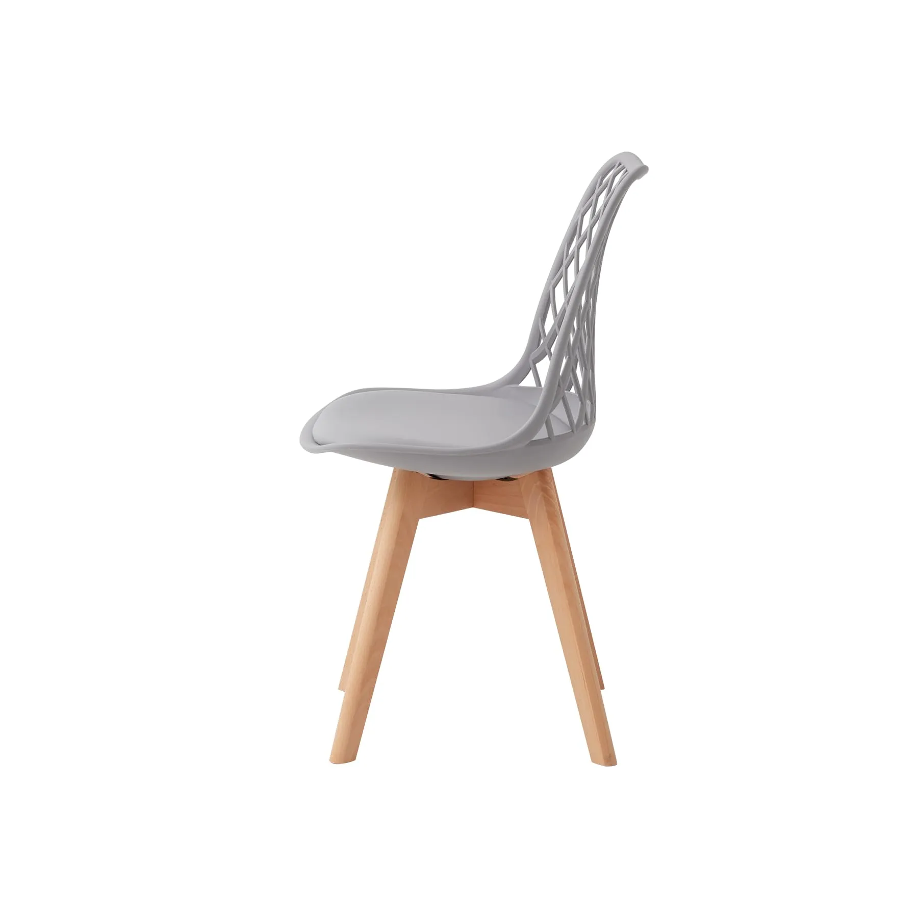 DEYARNA HOME Set di 6 Sedie da Pranzo Scandinave con Gambe in Legno, Grigio - immagine 4