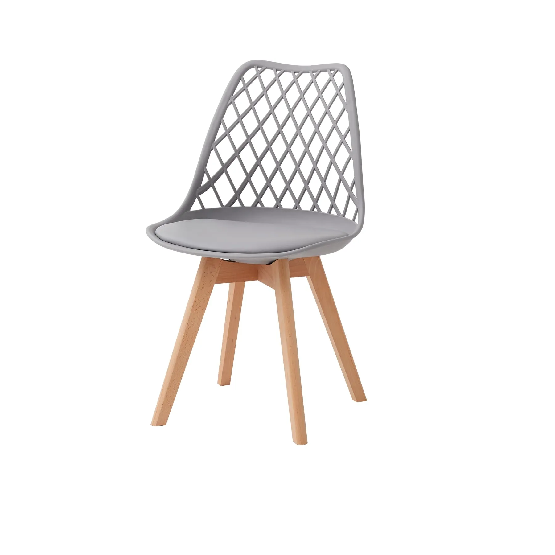 DEYARNA HOME Set di 6 Sedie da Pranzo Scandinave con Gambe in Legno, Grigio - immagine 5