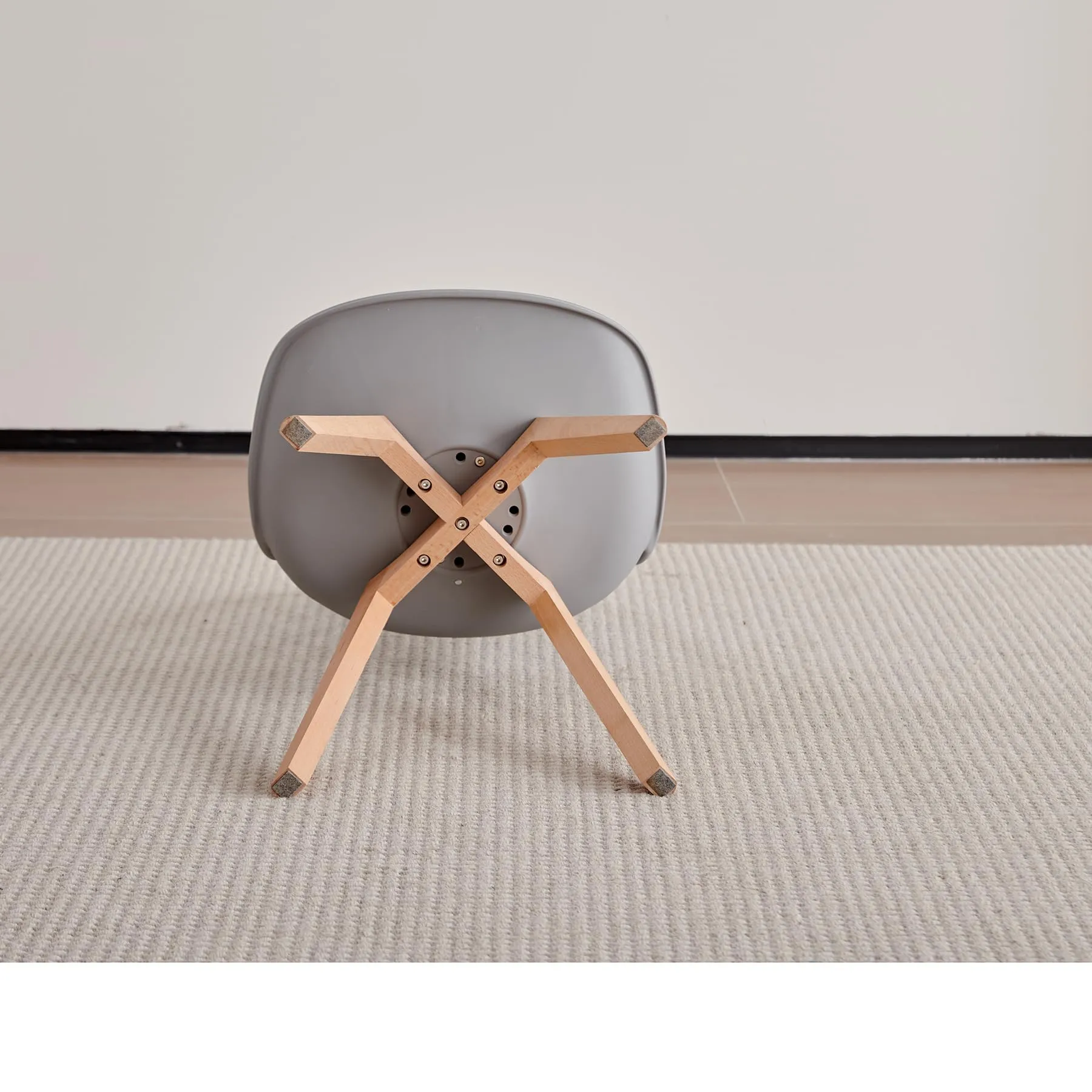 DEYARNA HOME Set di 6 Sedie da Pranzo Scandinave con Gambe in Legno, Grigio - immagine 8